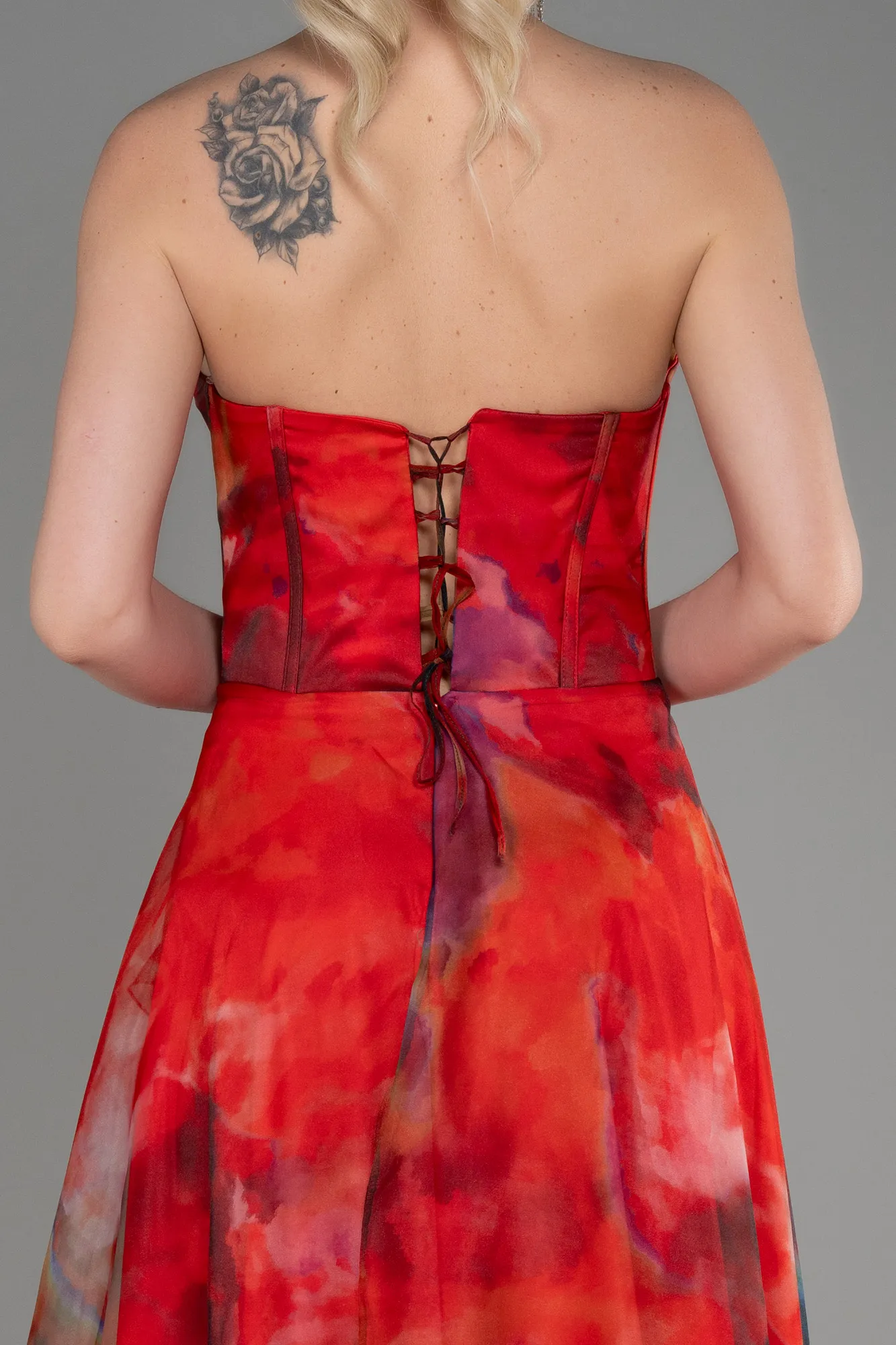 Coral-Long Evening Dress ABU3360