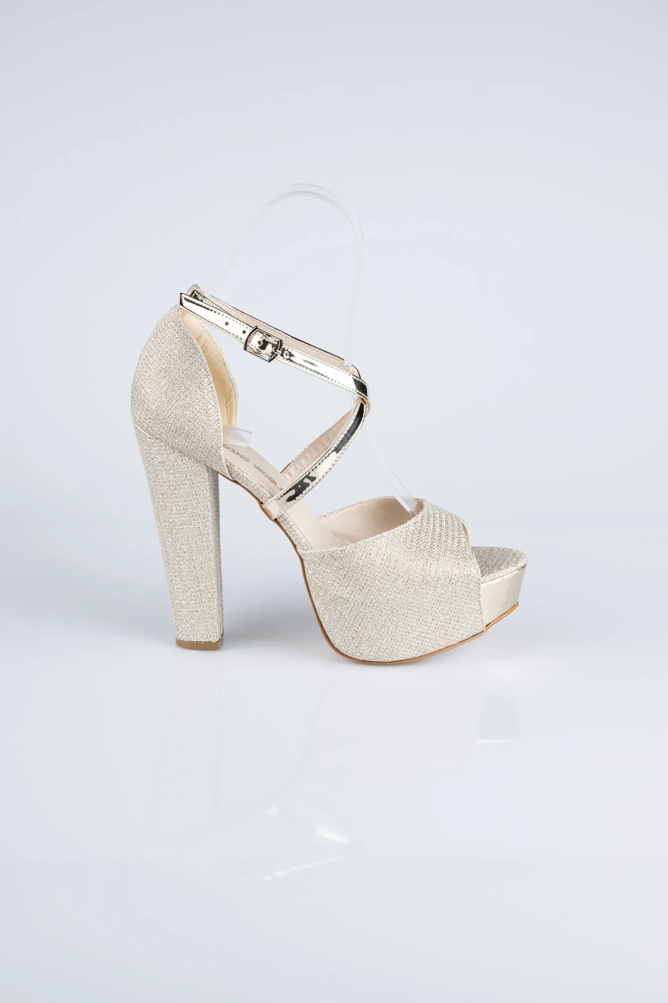 Dore-Silvery Platform Heel AB1059