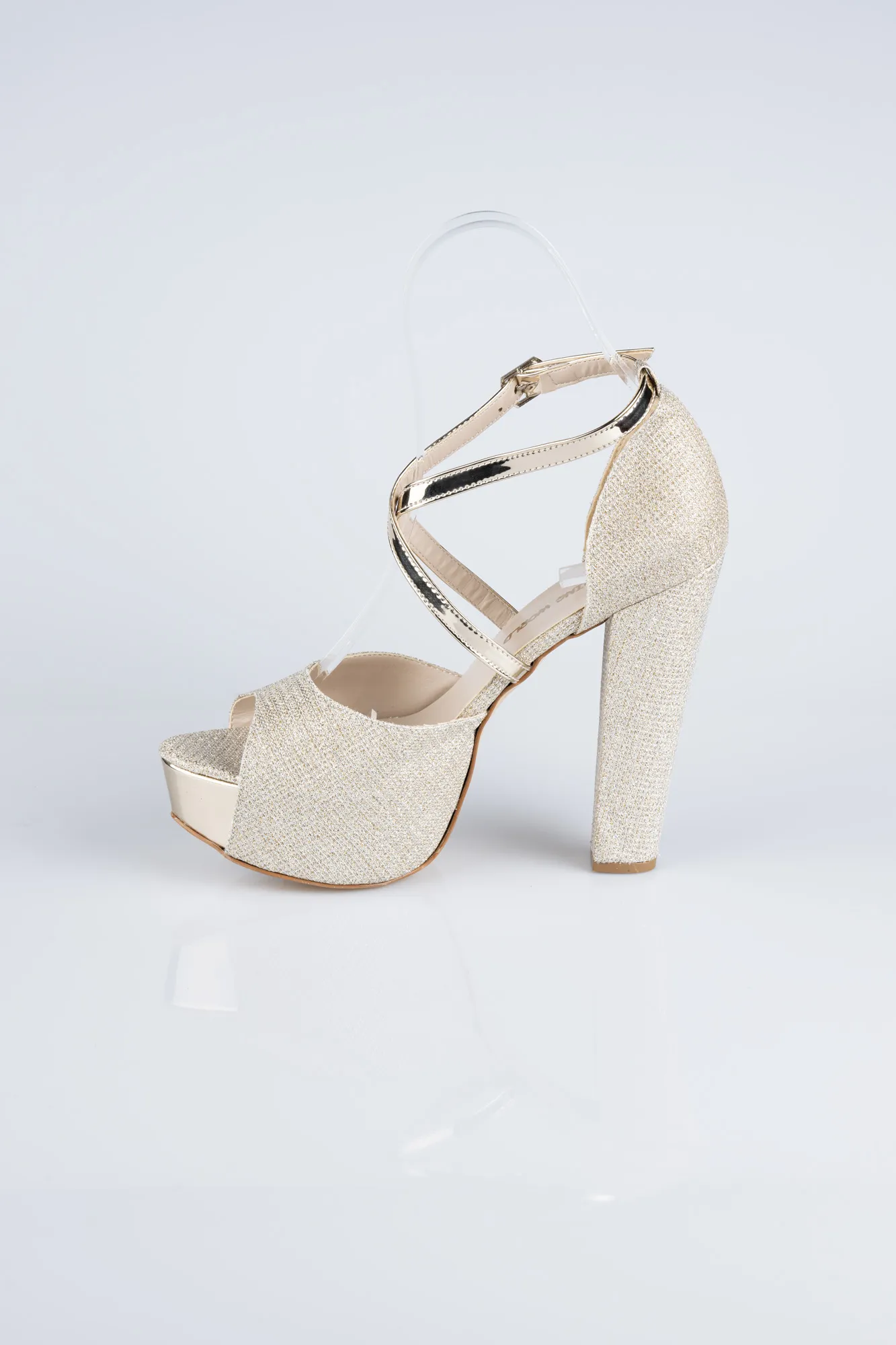 Dore-Silvery Platform Heel AB1059