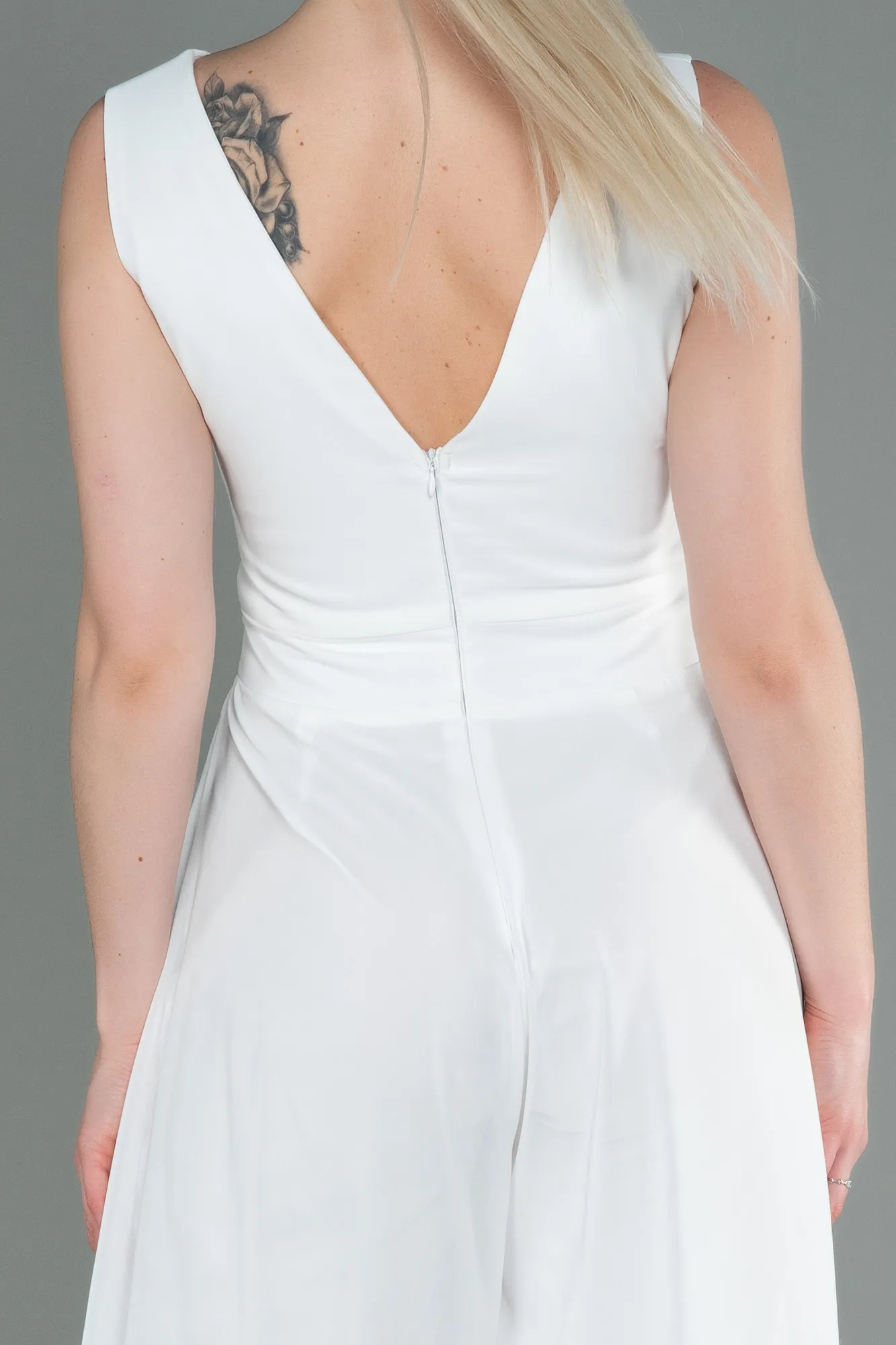 Ecru-Chiffon Invitation Dress ABT075