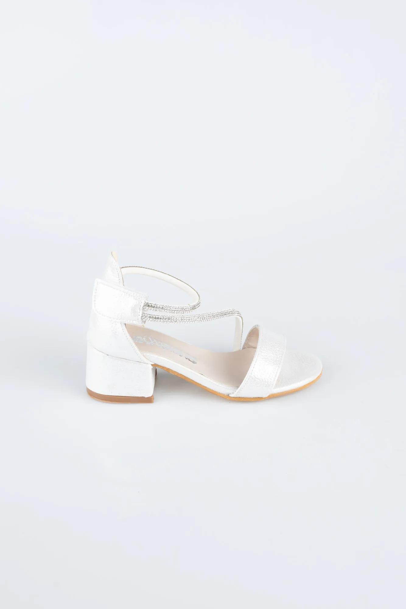 Ecru-Crystal Kid Shoe SE796