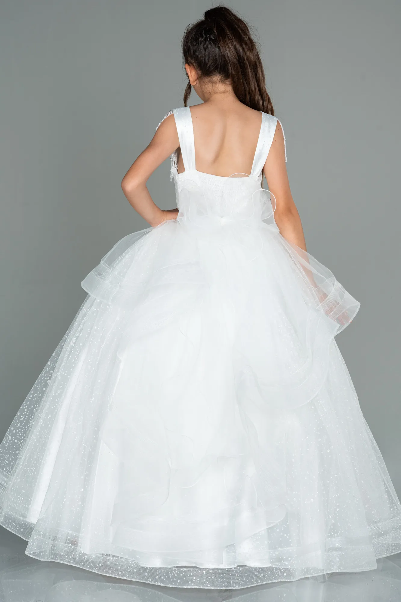 Ecru-Kid Wedding Dress AN30001