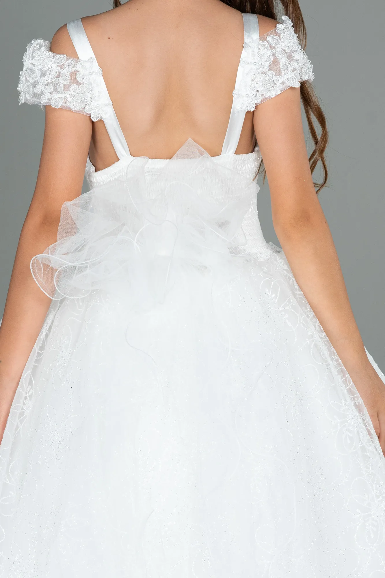 Ecru-Kid Wedding Dress AN30009