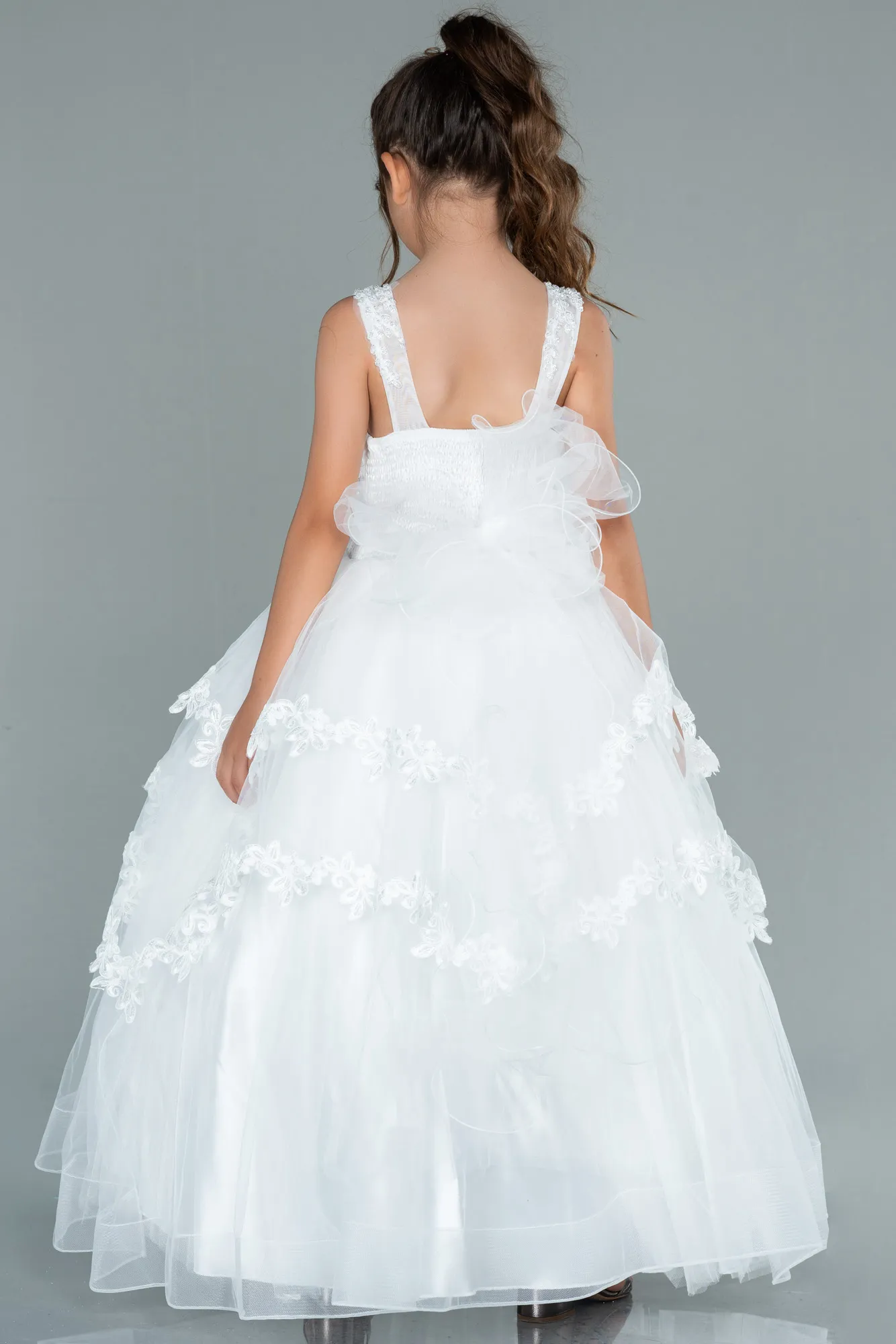 Ecru-Kid Wedding Dress AN30020