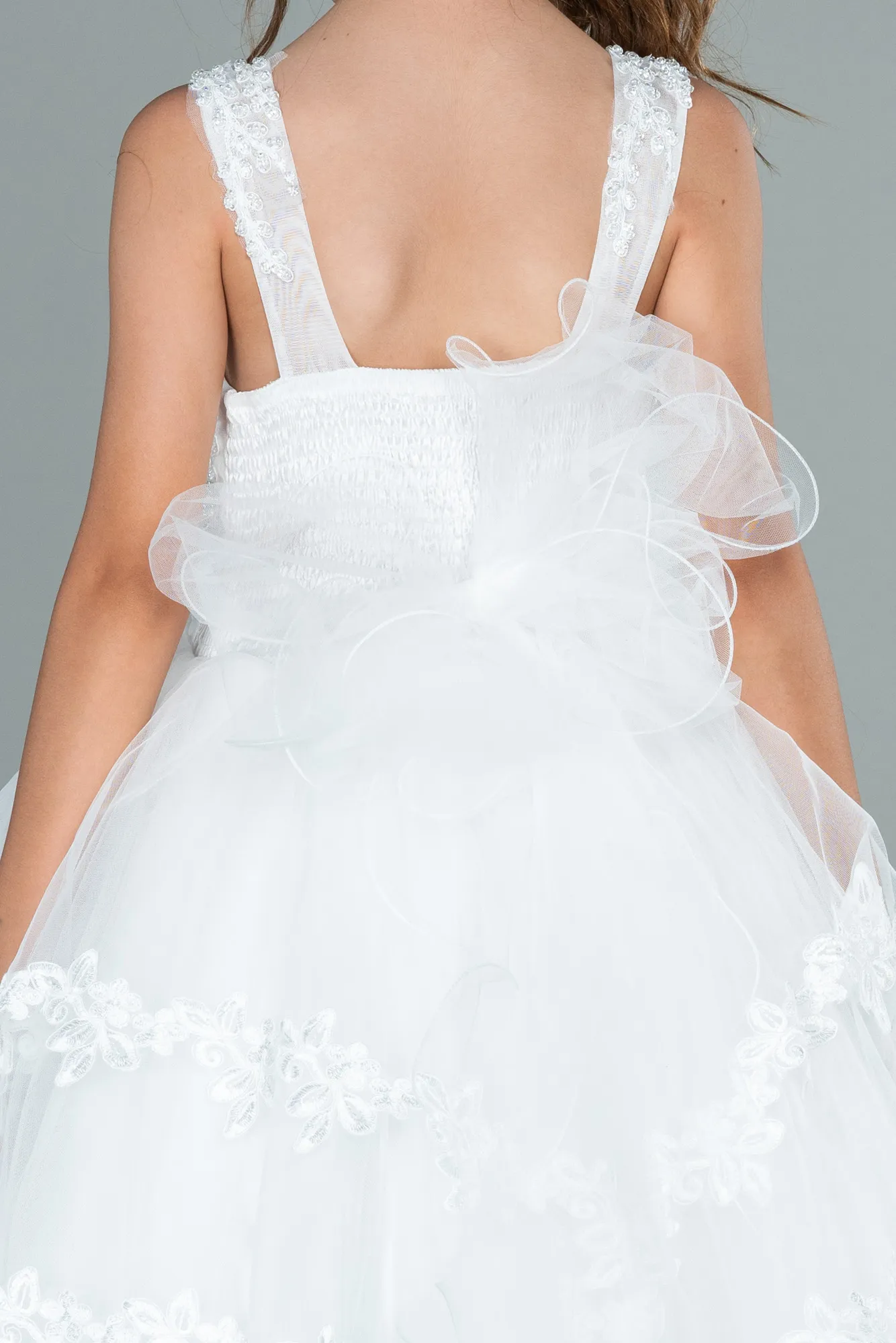 Ecru-Kid Wedding Dress AN30020