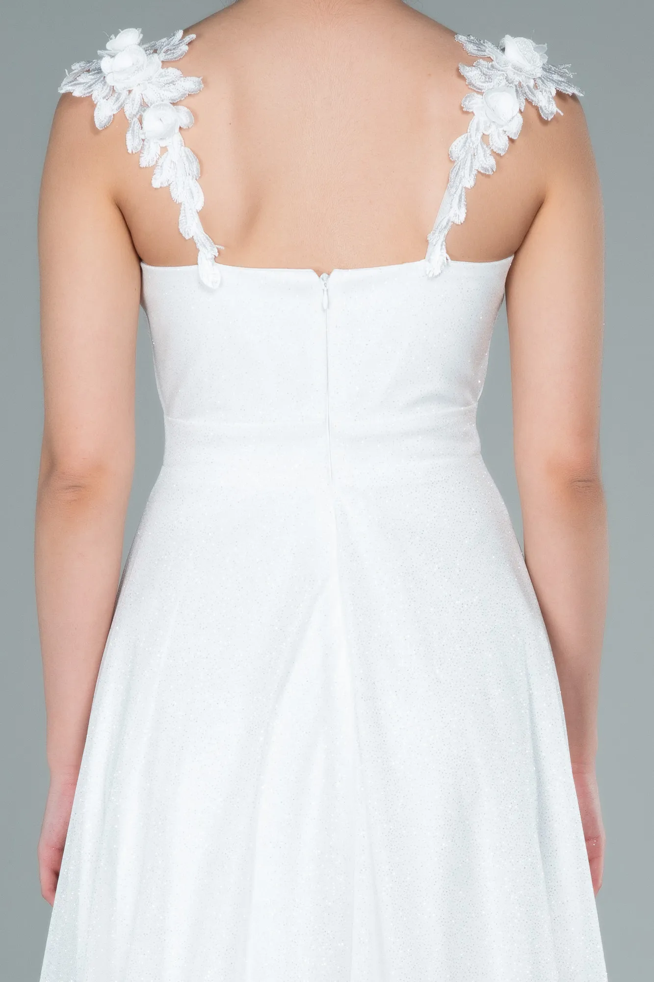 Ecru-Long Evening Dress ABU2307