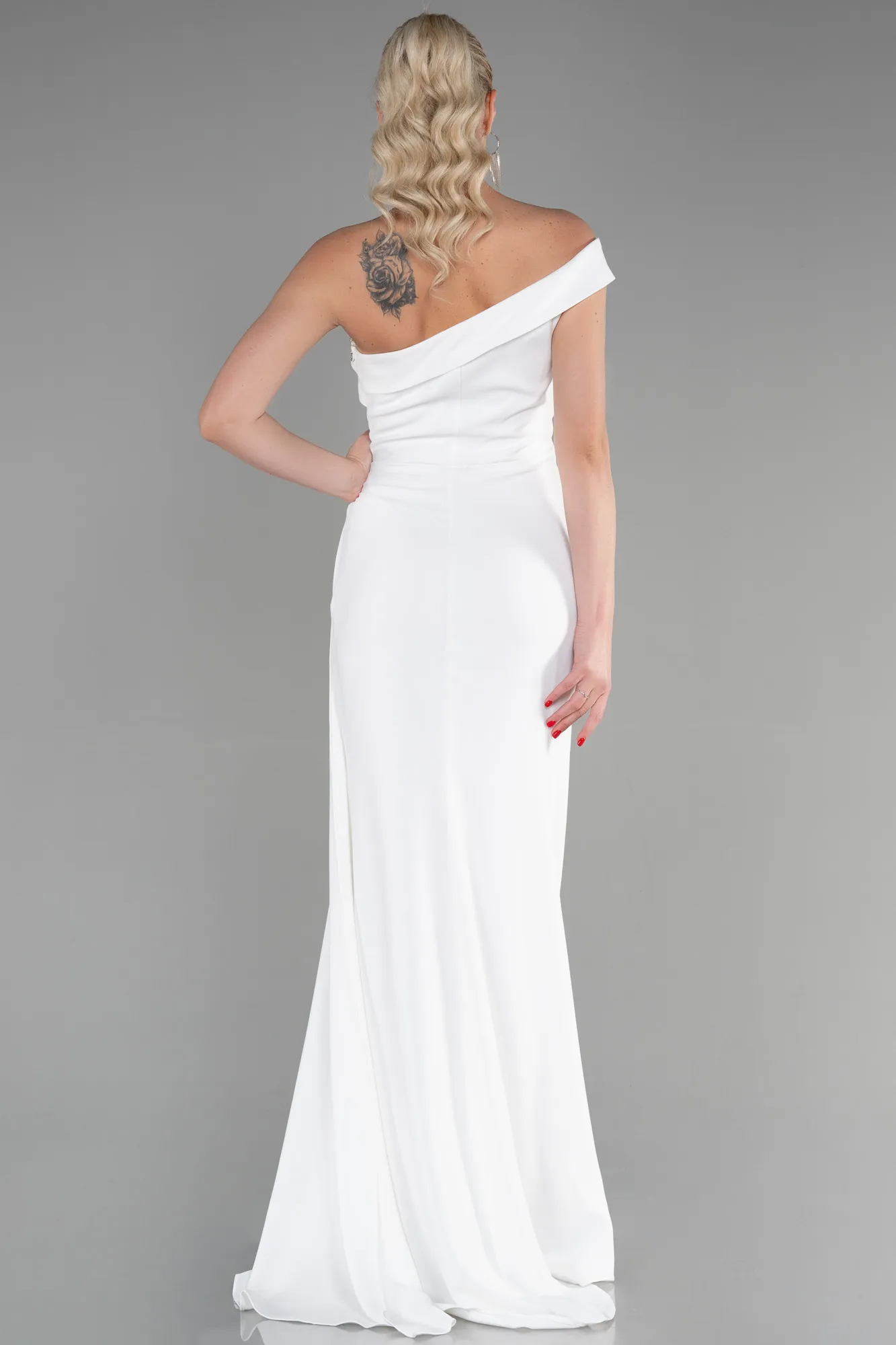 Ecru-Long Mermaid Prom Dress ABU3324