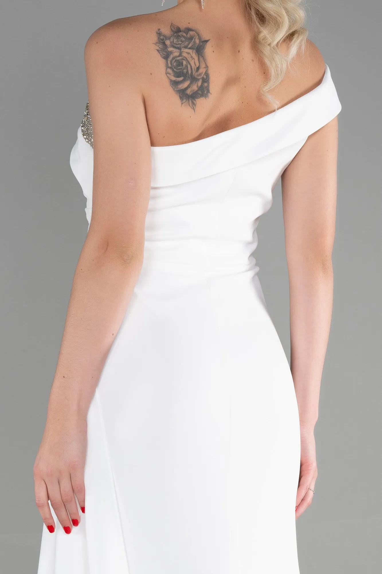 Ecru-Long Mermaid Prom Dress ABU3324