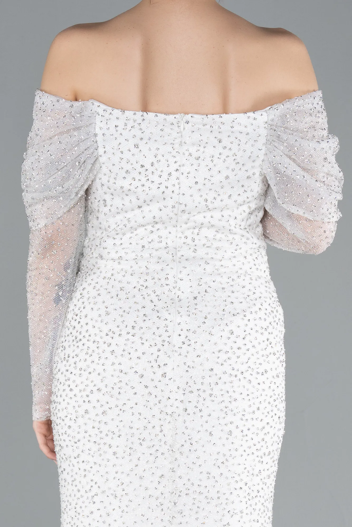 Ecru-Long Mermaid Prom Dress ABU3756