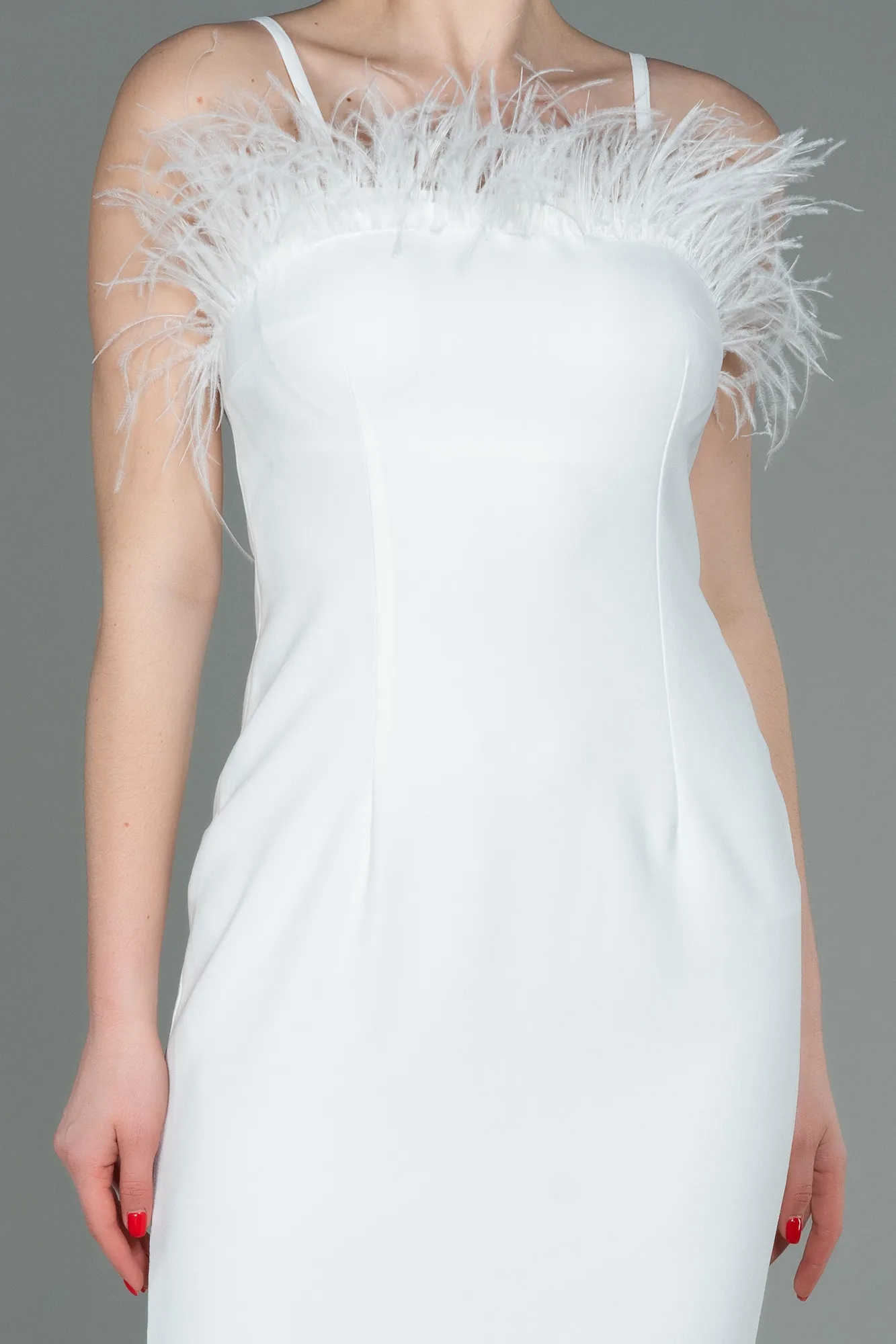 Ecru-Long Night Dress ABU3079