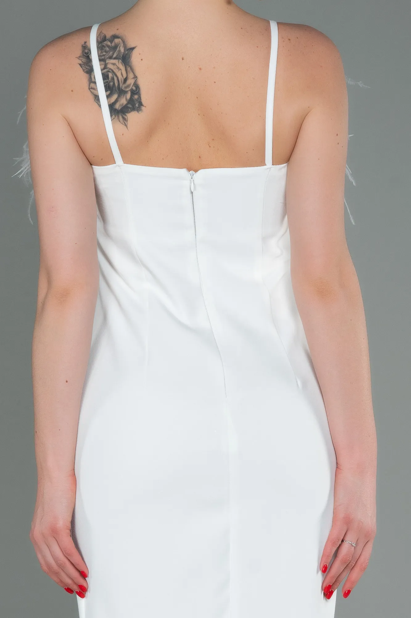 Ecru-Long Night Dress ABU3079