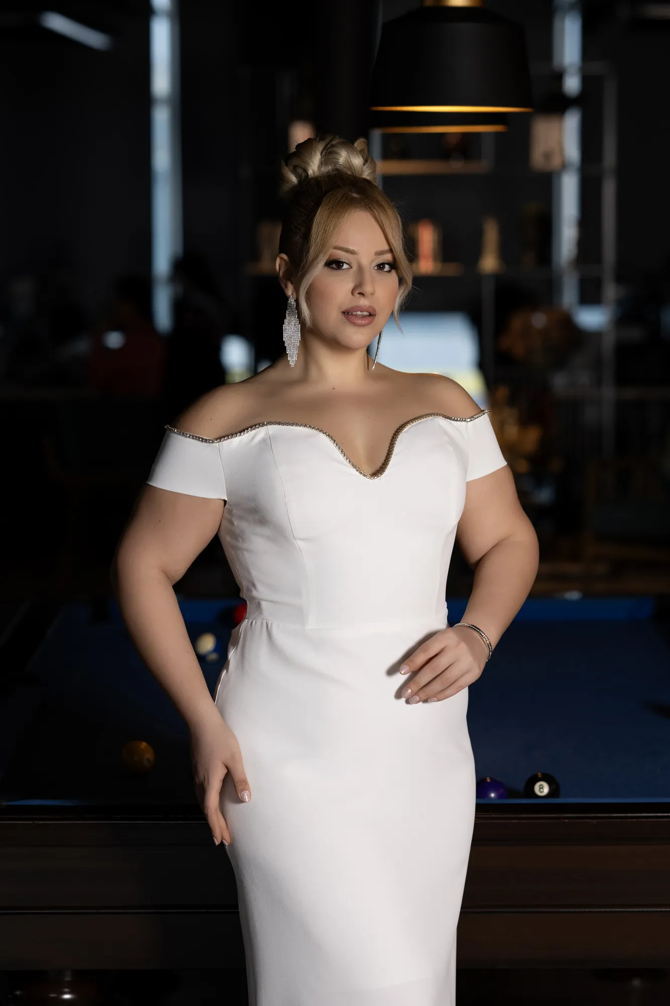 Ecru-Long Plus Size Evening Dress ABU3582