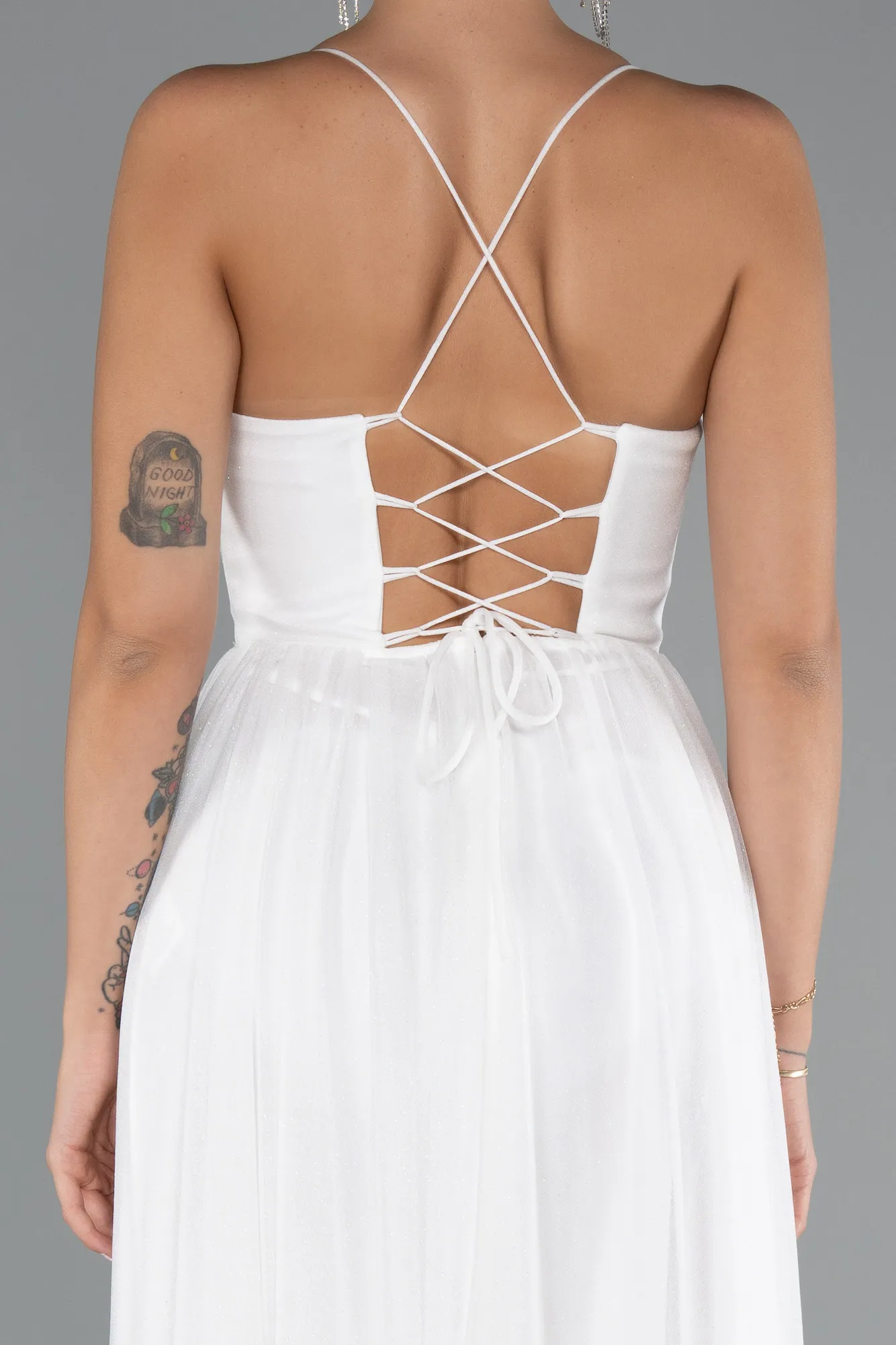 Ecru-Long Prom Gown ABU4596