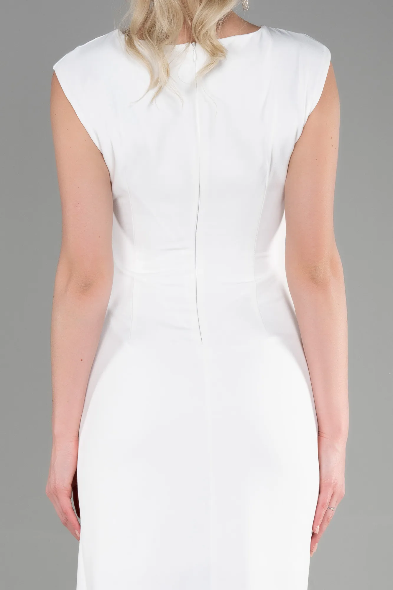 Ecru-Midi Cocktail Dress ABK1966