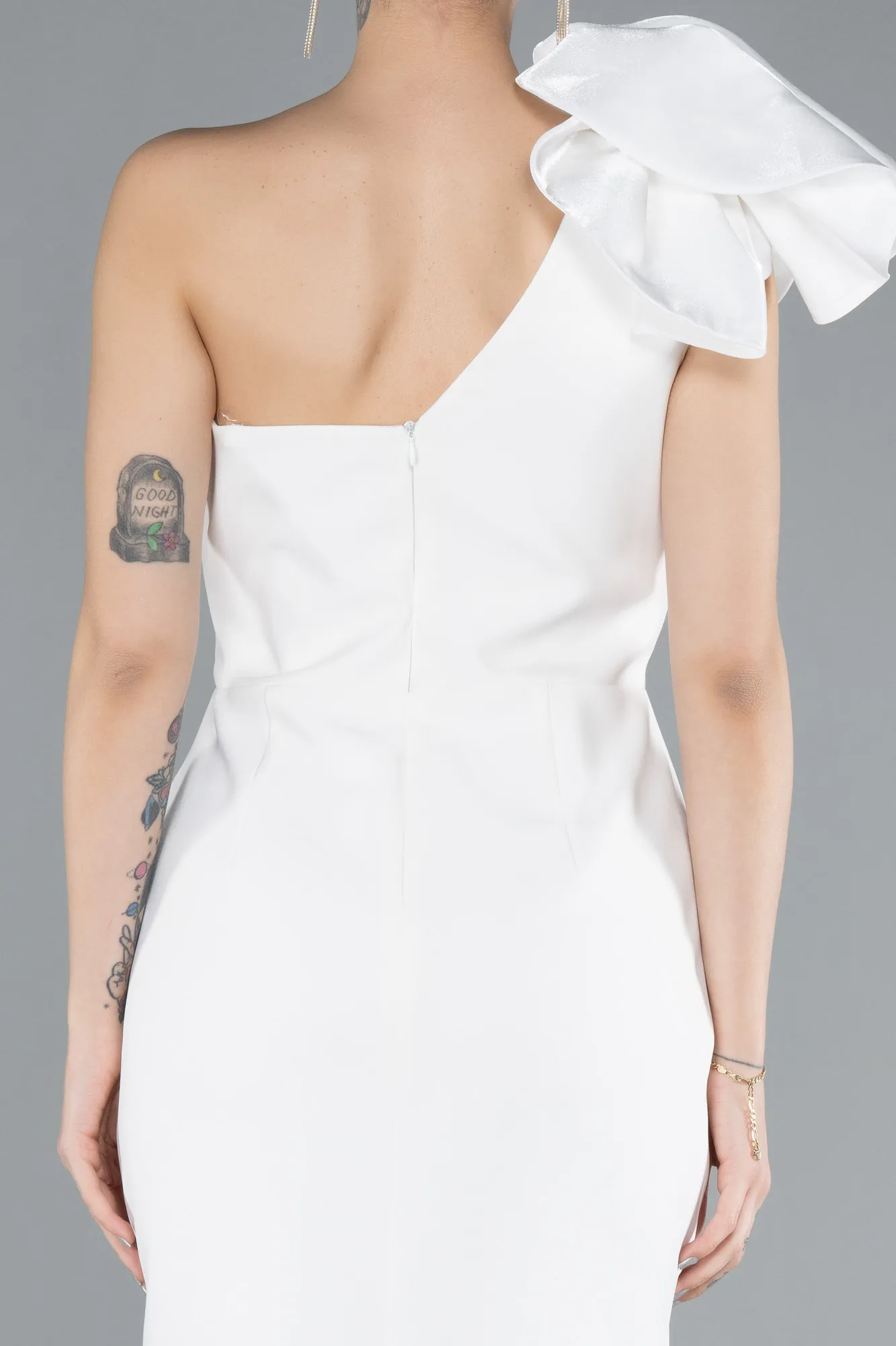 Ecru-Midi Cocktail Dress ABK2249