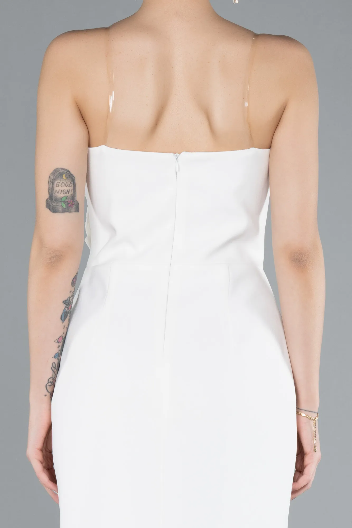 Ecru-Midi Cocktail Dress ABK2251