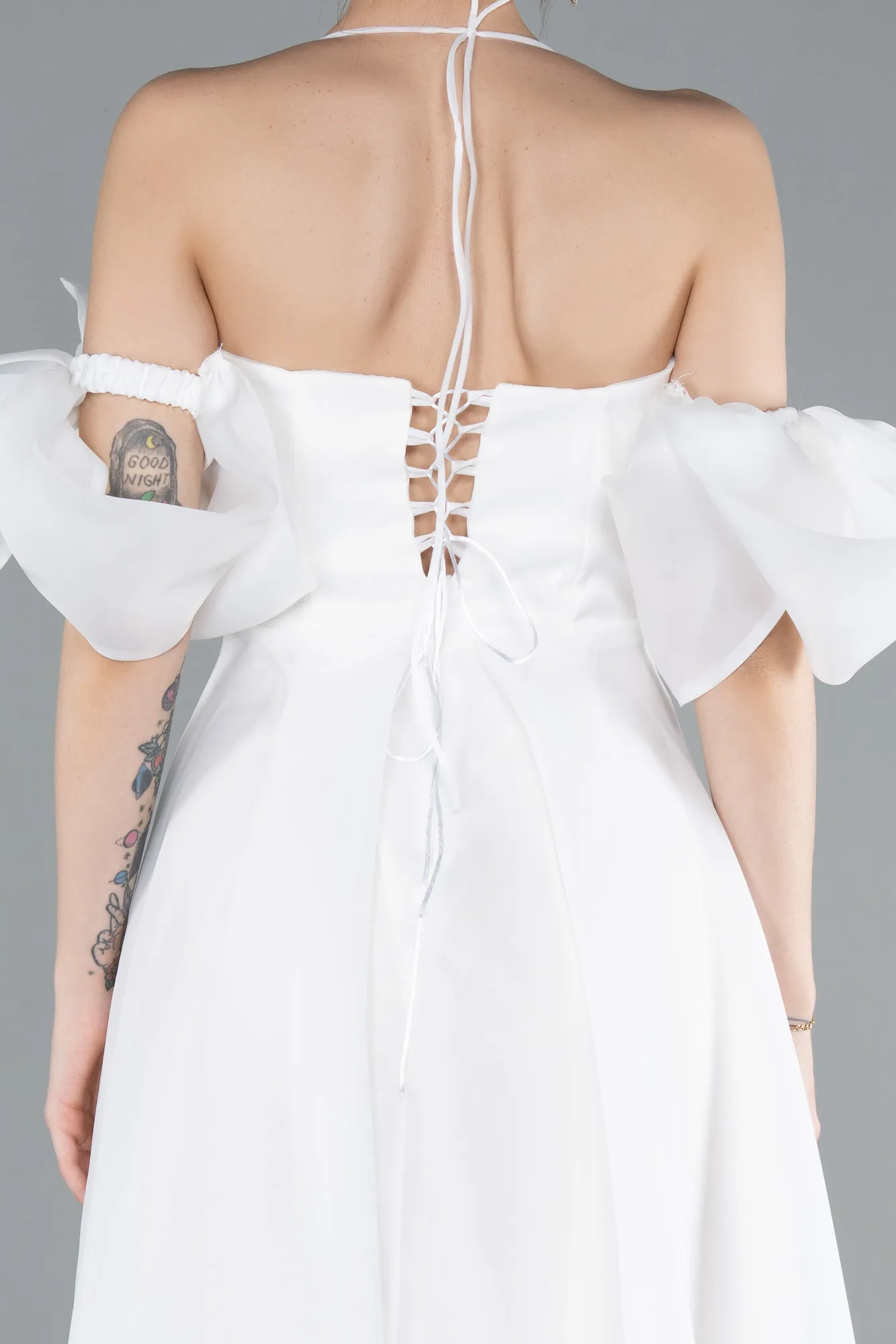 Ecru-Midi Cocktail Dress ABK2290