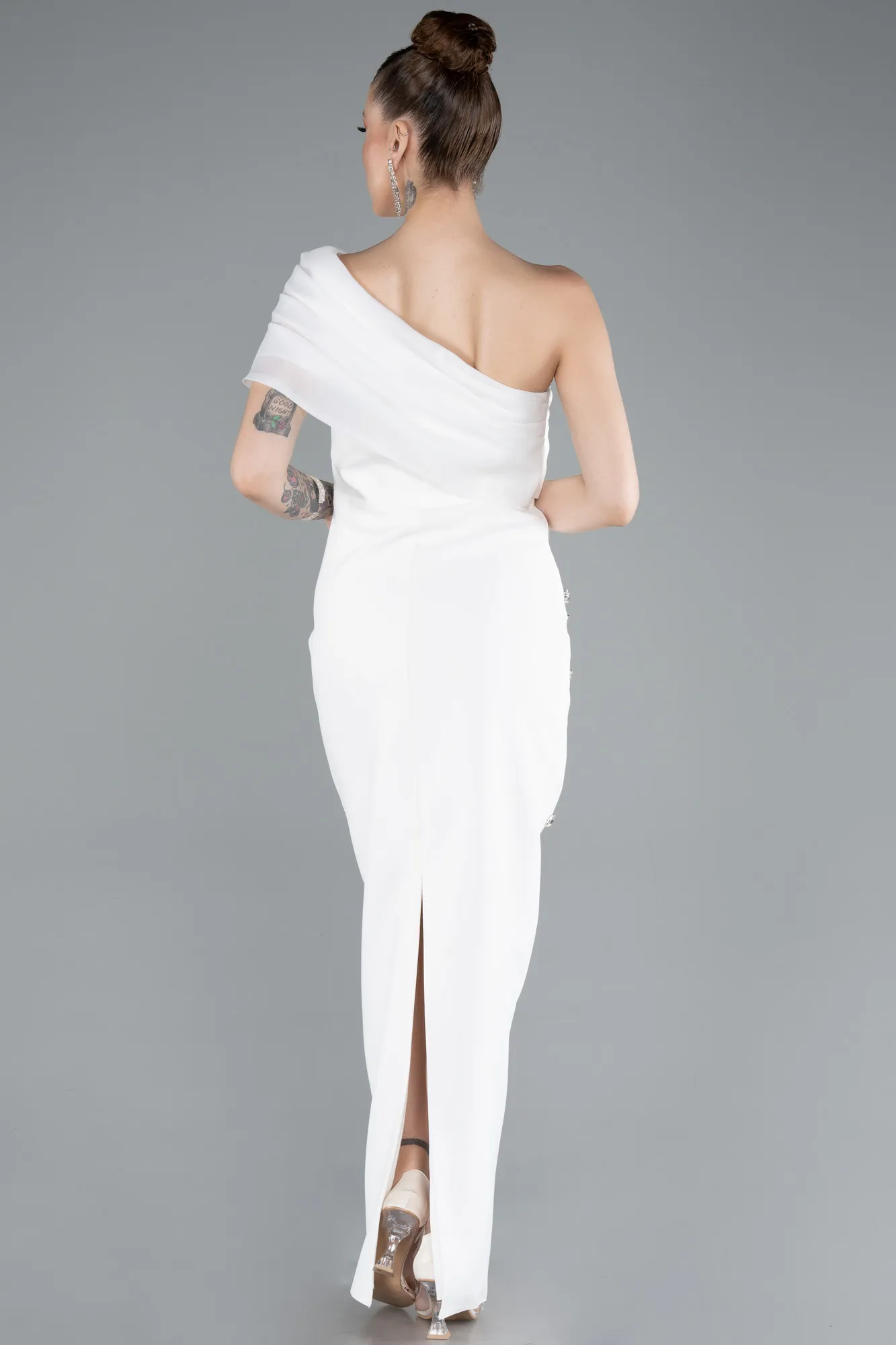 Ecru-Midi Cocktail Dress ABK2337