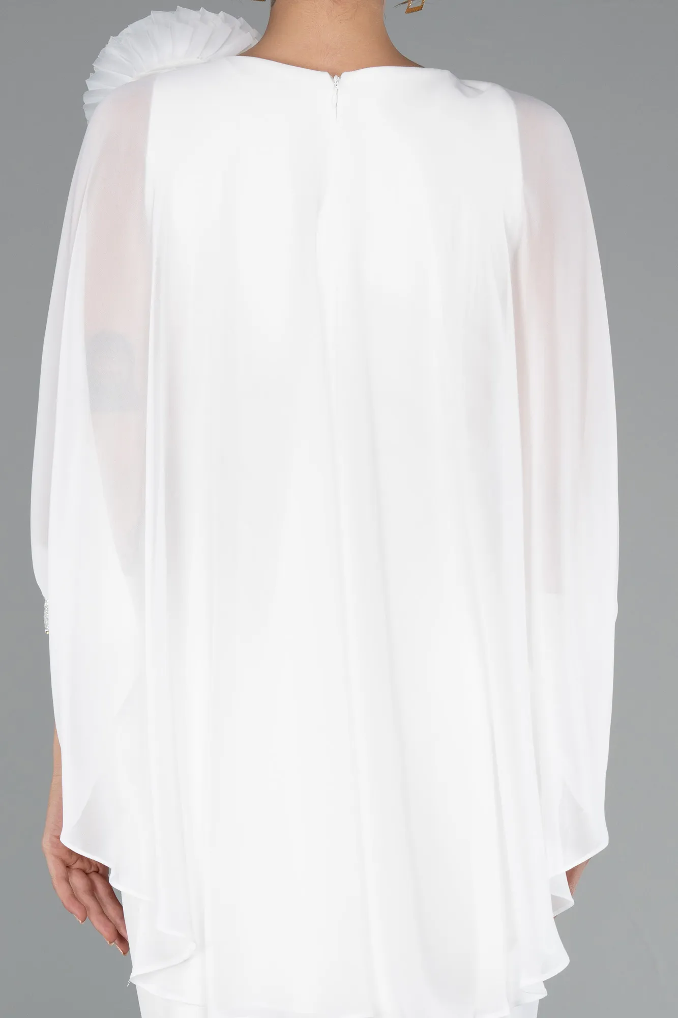 Ecru-Midi Cocktail Dress ABK2382