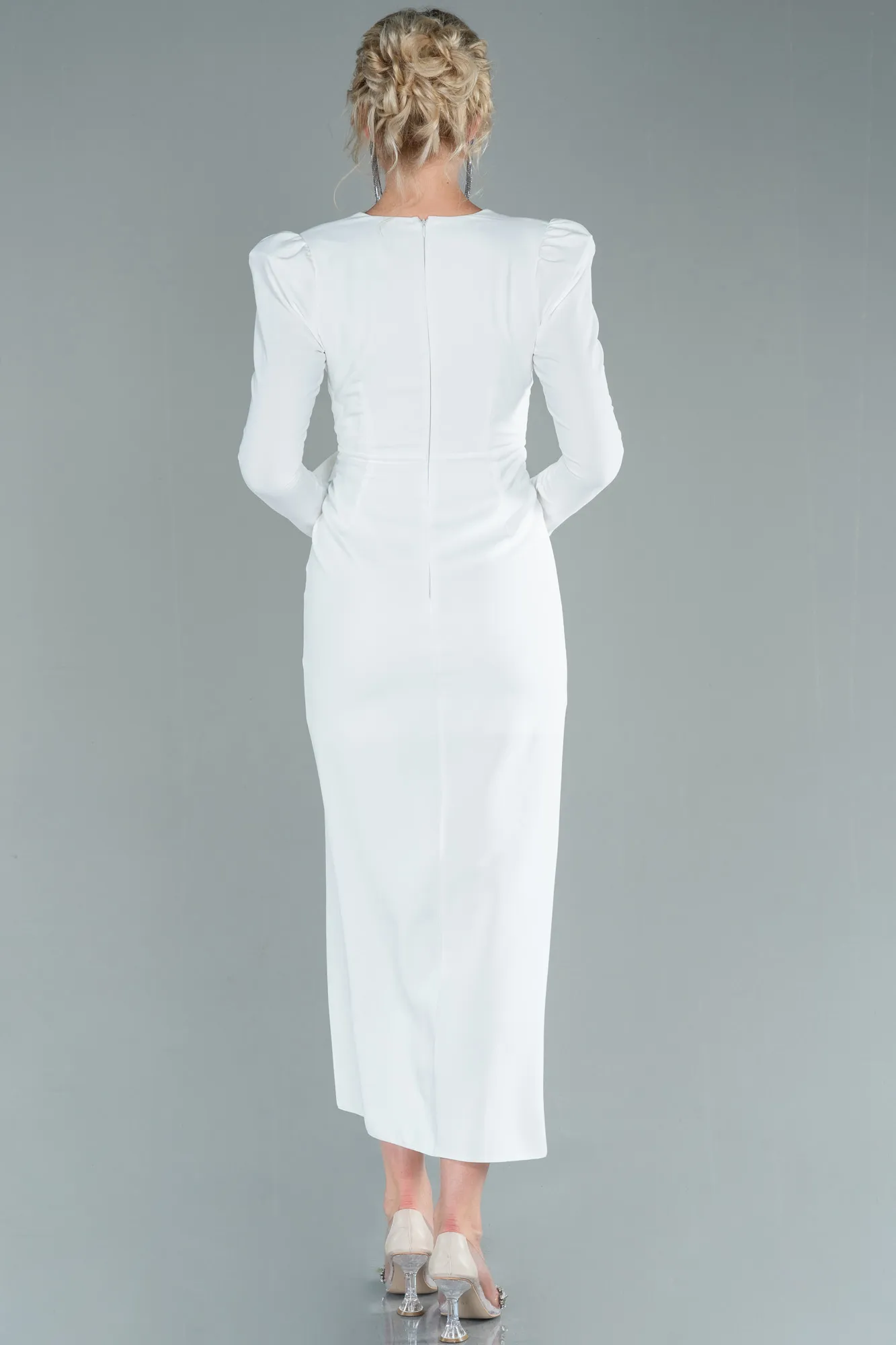 Ecru-Midi Night Dress ABK1438