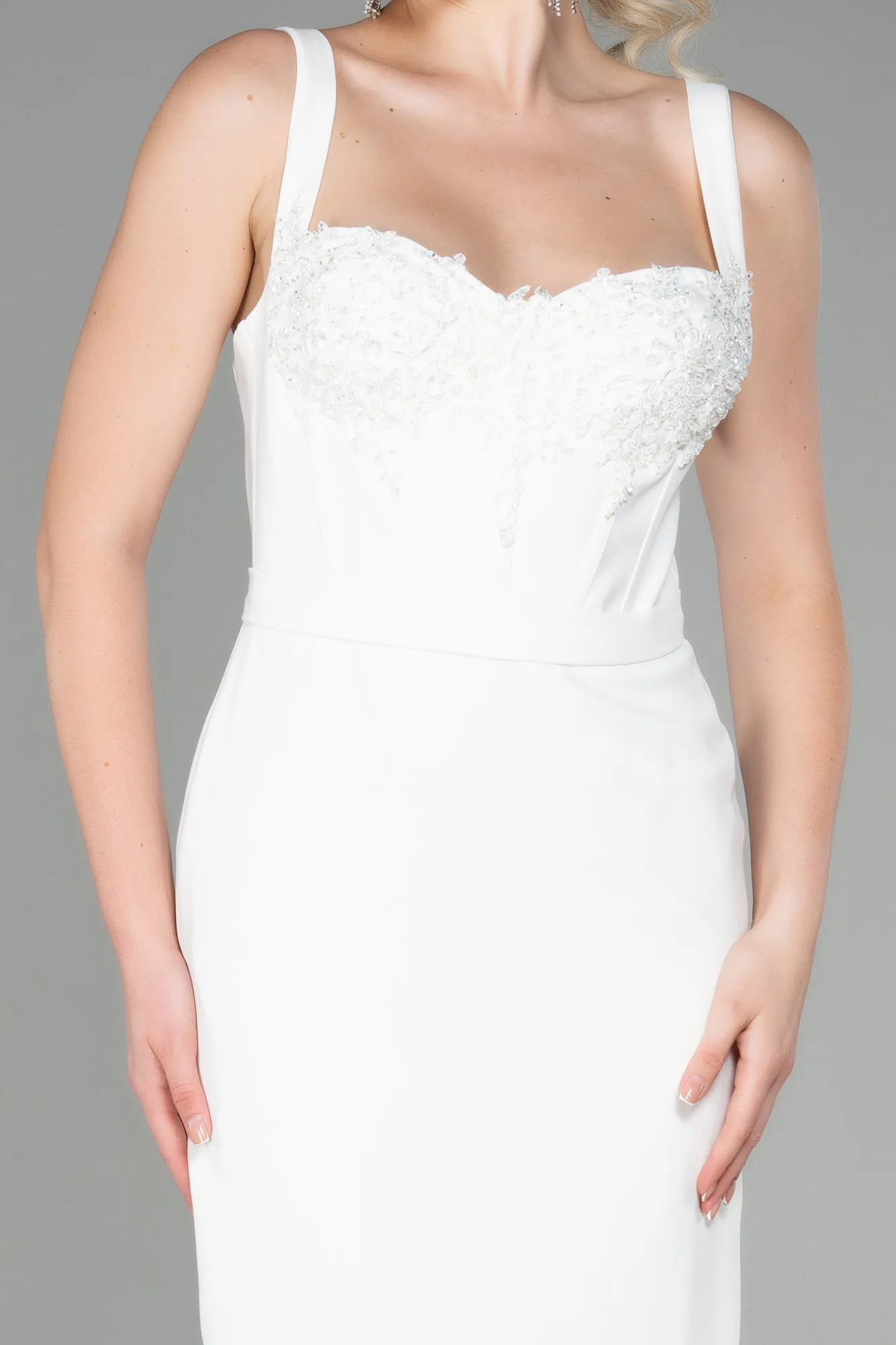 Ecru-Midi Night Dress ABK1819