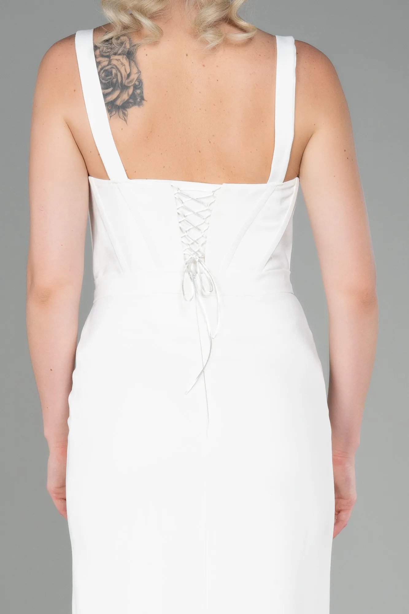 Ecru-Midi Night Dress ABK1819