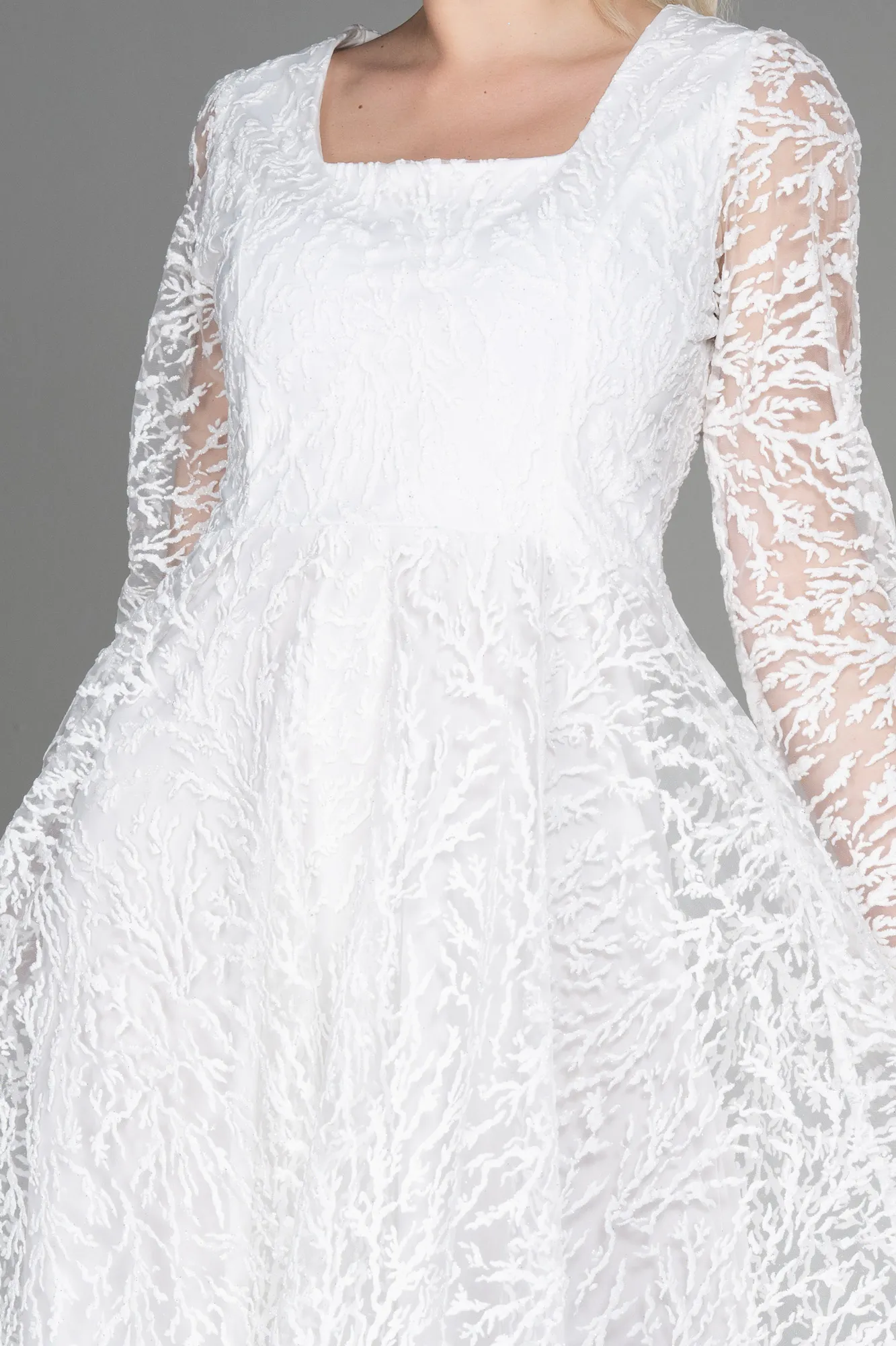 Ecru-Midi Party Dress ABK1969