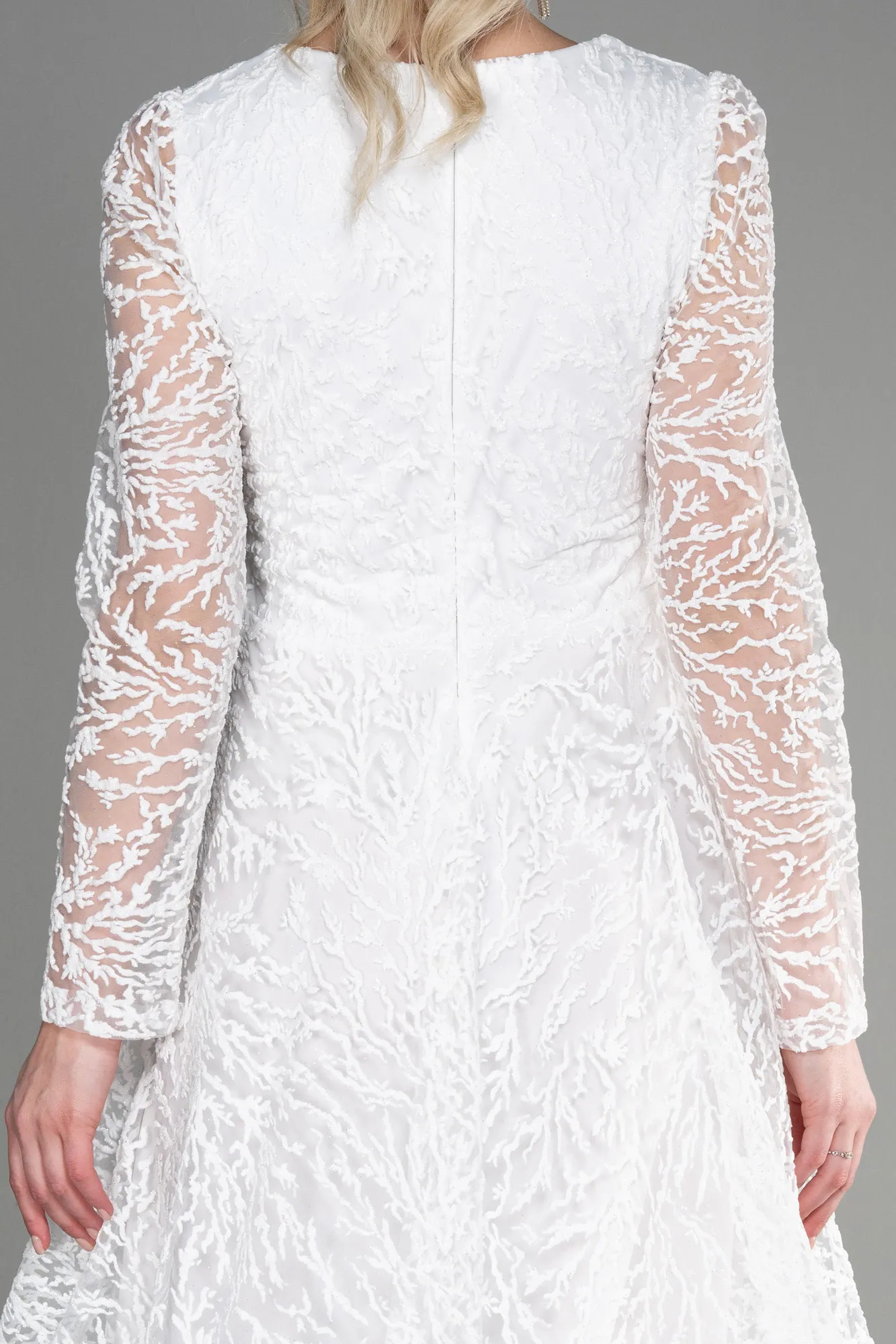 Ecru-Midi Party Dress ABK1969