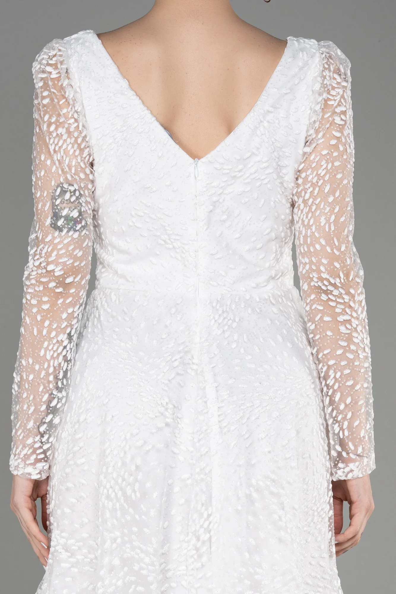 Ecru-Midi Party Dress ABK1990