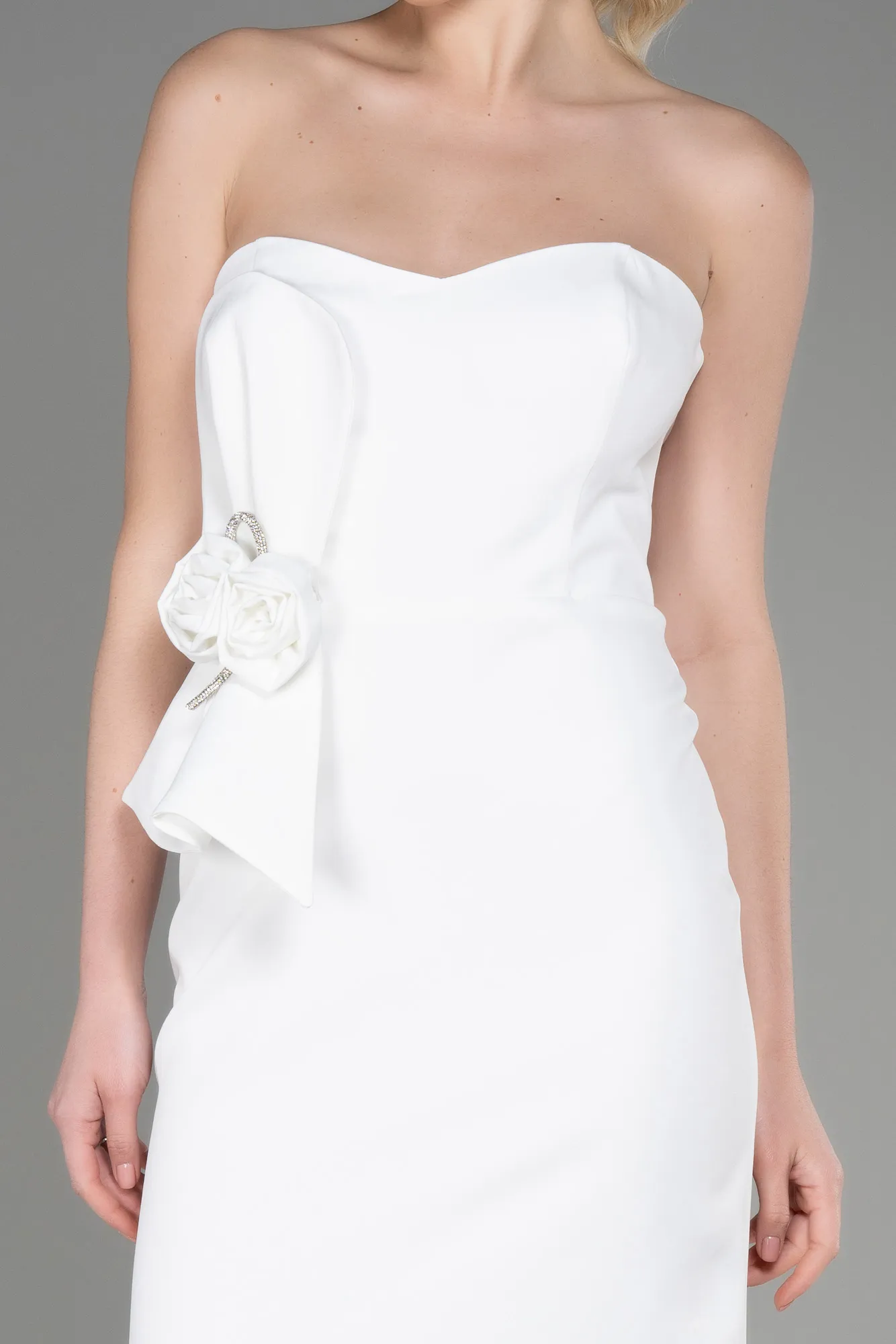 Ecru-Midi Party Dress ABK2000