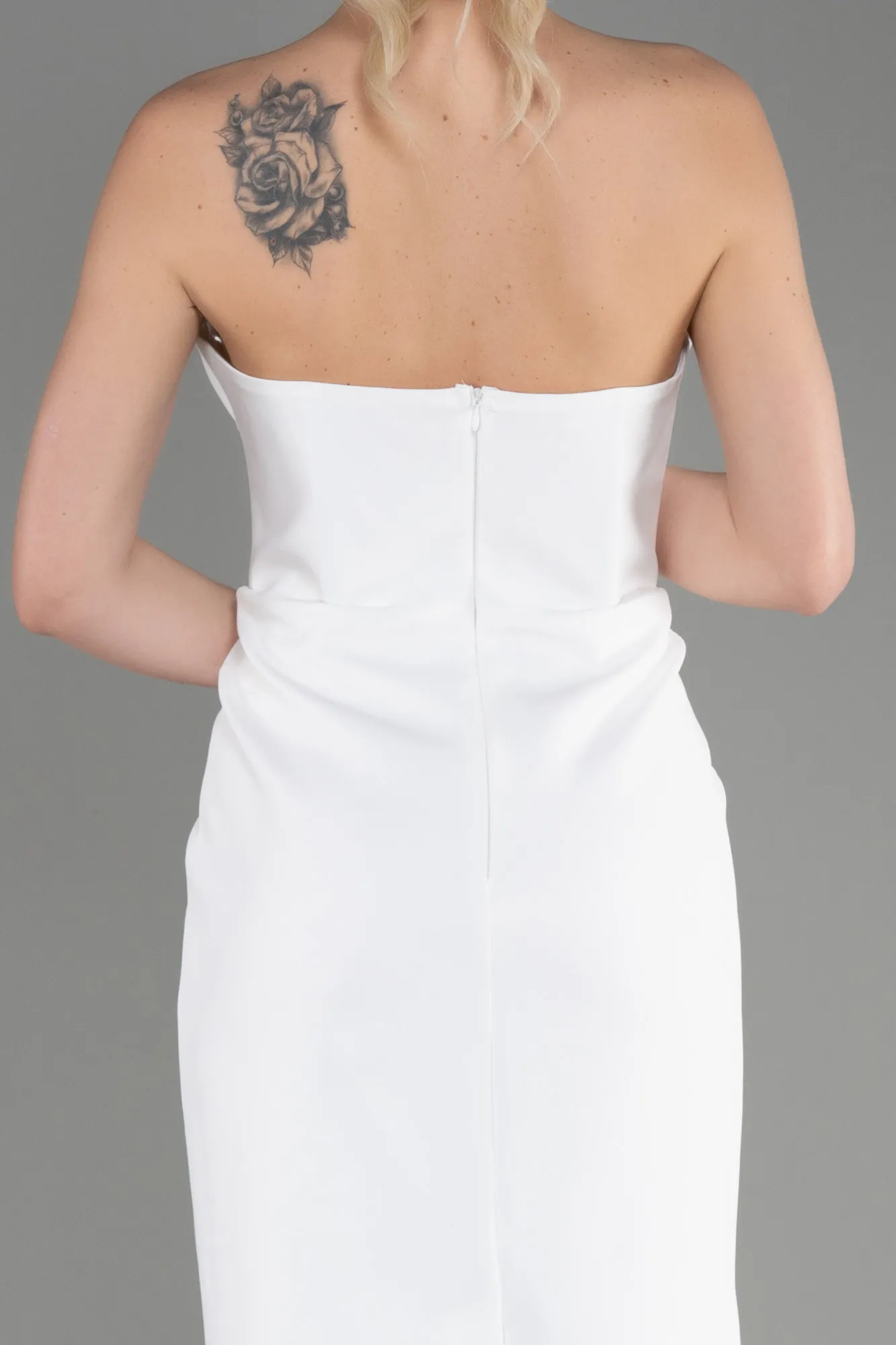 Ecru-Midi Party Dress ABK2000