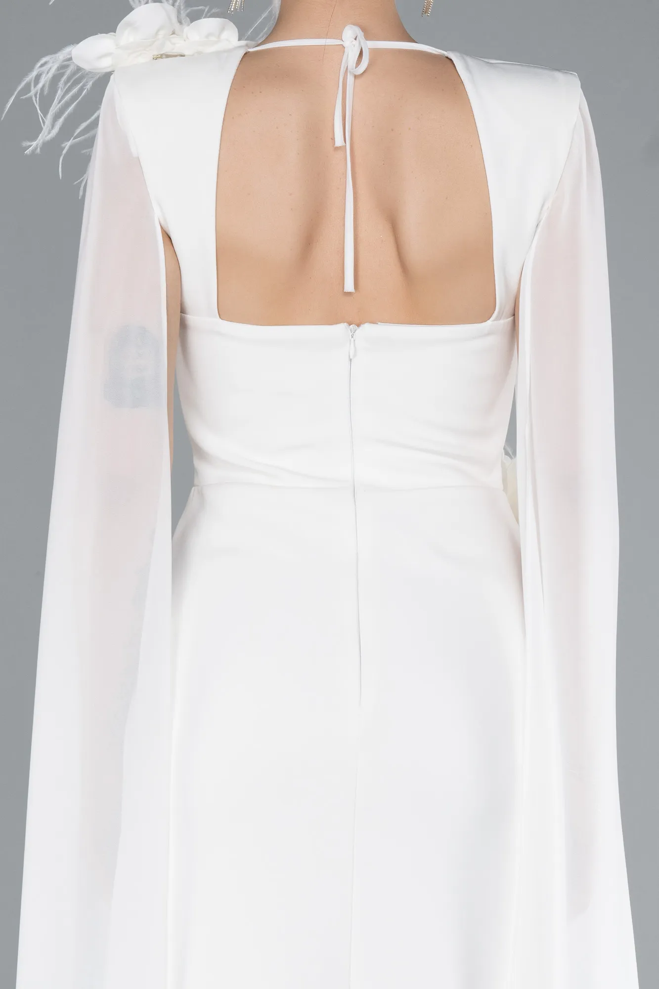 Ecru-Midi Party Dress ABK2255