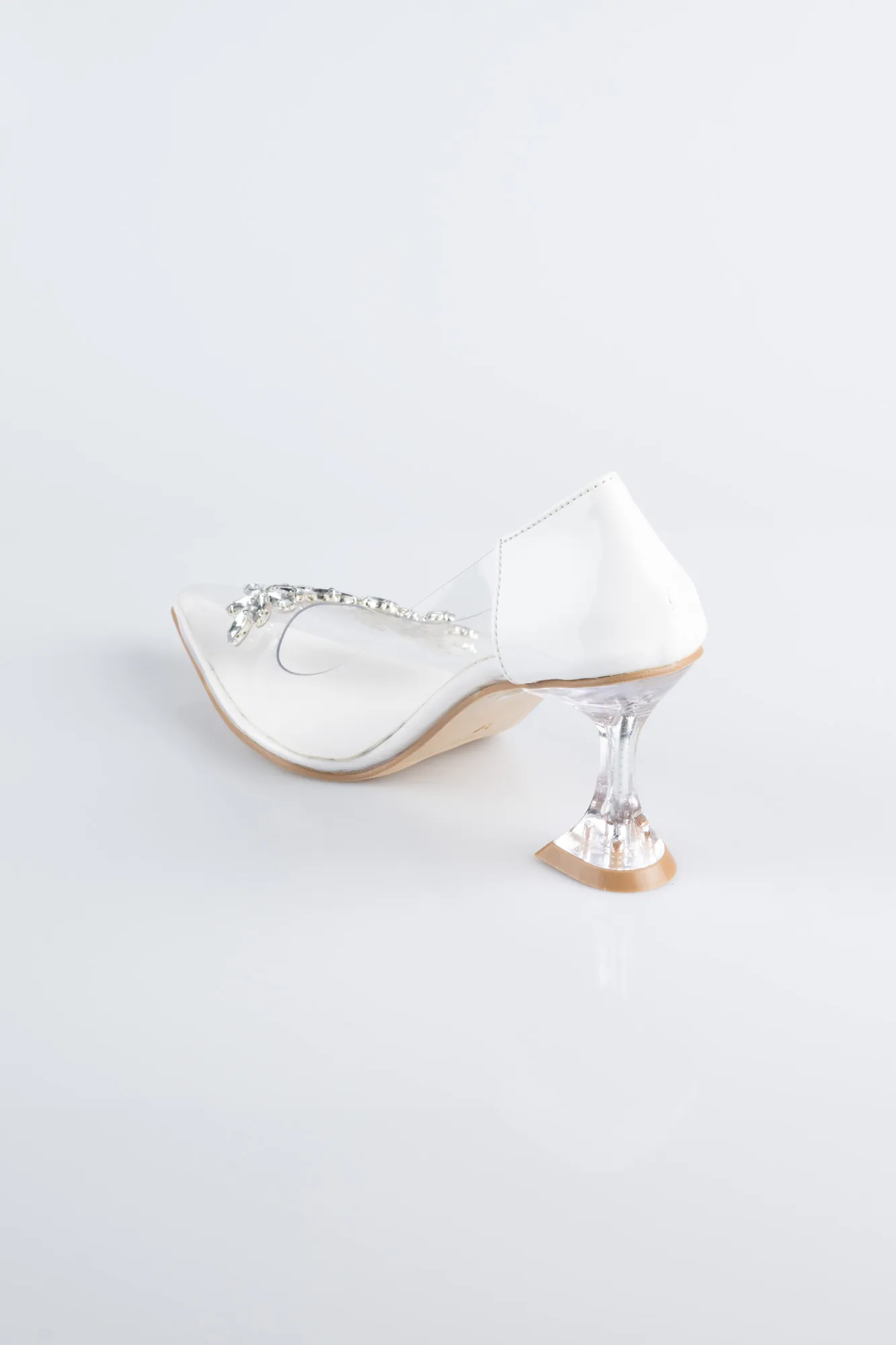 Ecru-Patent Leather Stiletto ABR1055