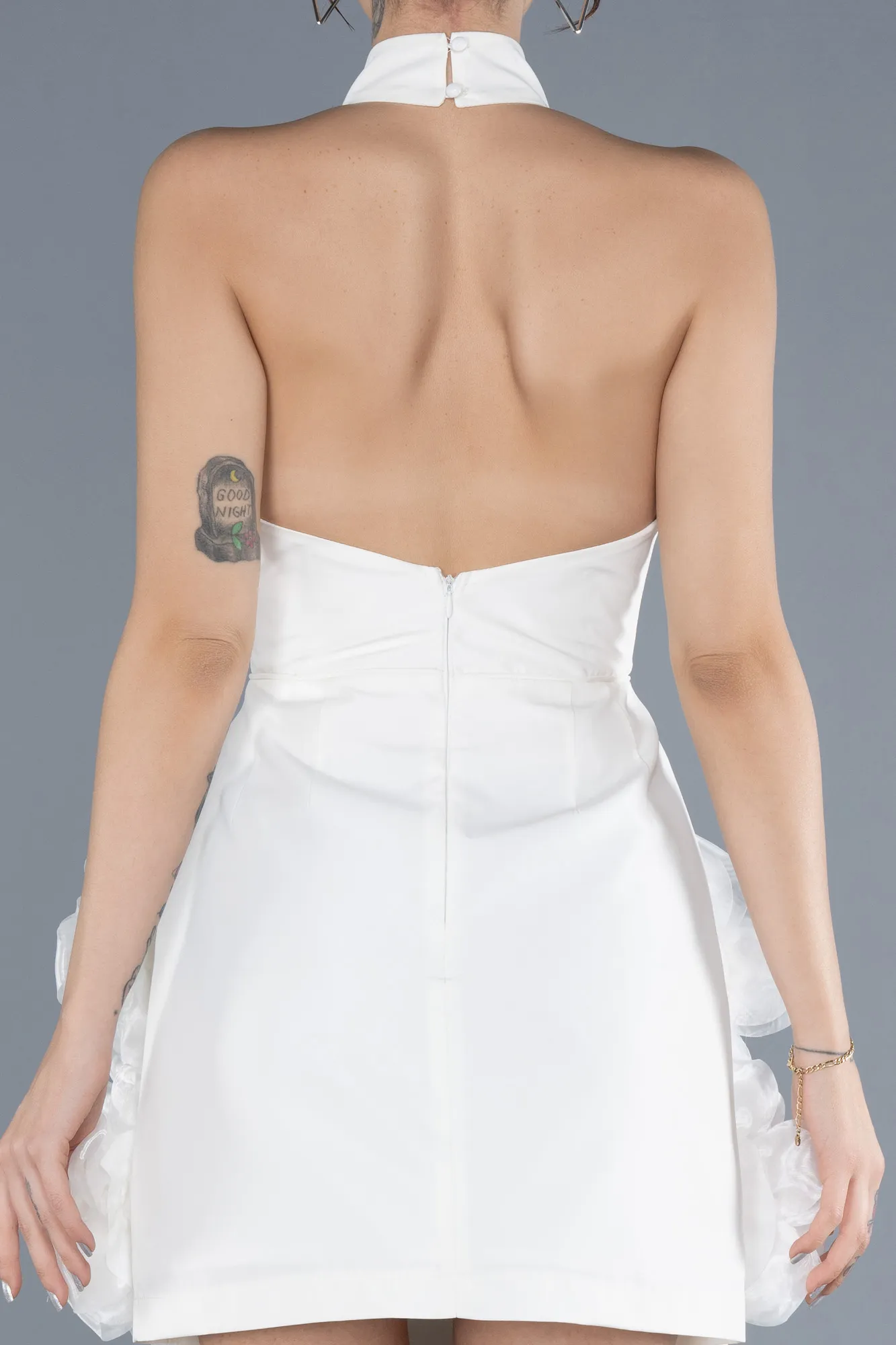 Ecru-Short Cocktail Dress ABK2241