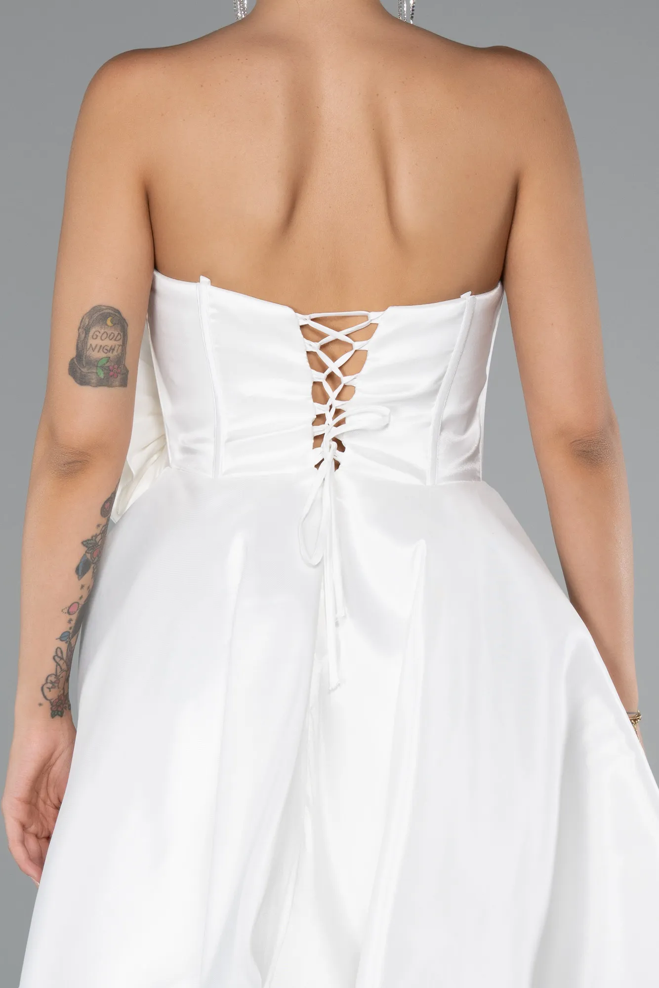 Ecru-Short Cocktail Dress ABK2393