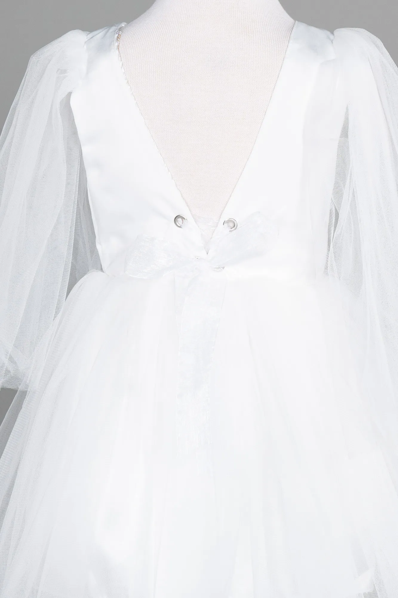 Ecru-Short Girl Dress ABK1797