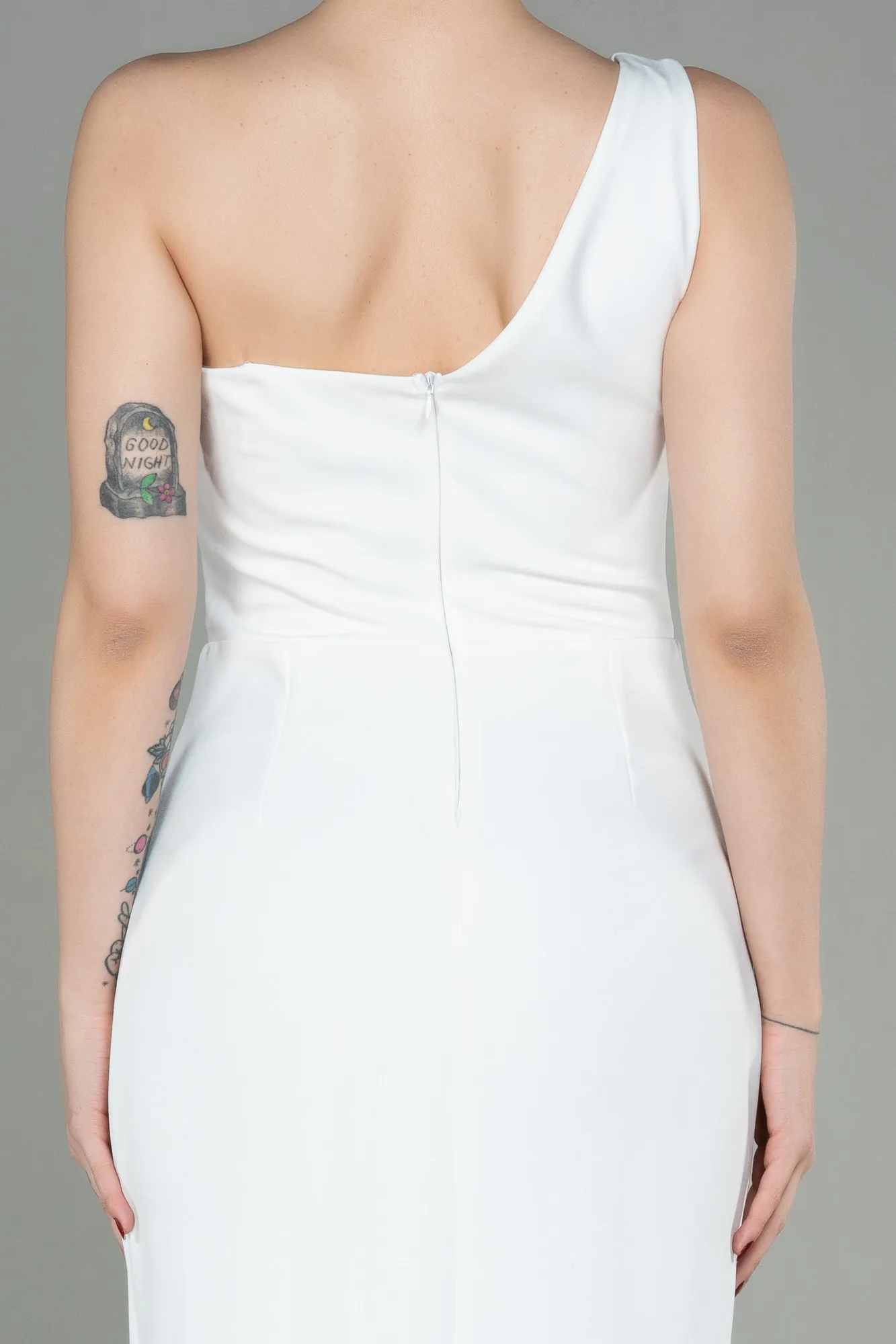 Ecru-Short Invitation Dress ABK1635