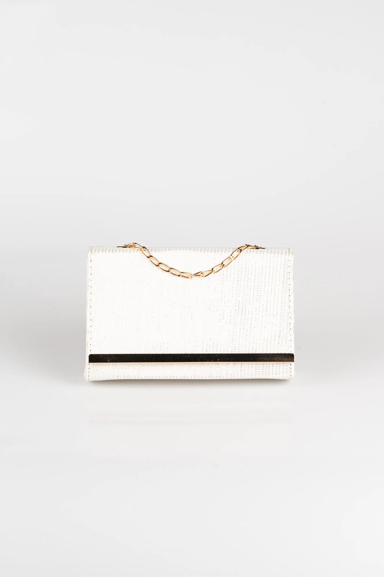 Ecru-Silvery Evening Bag SH805