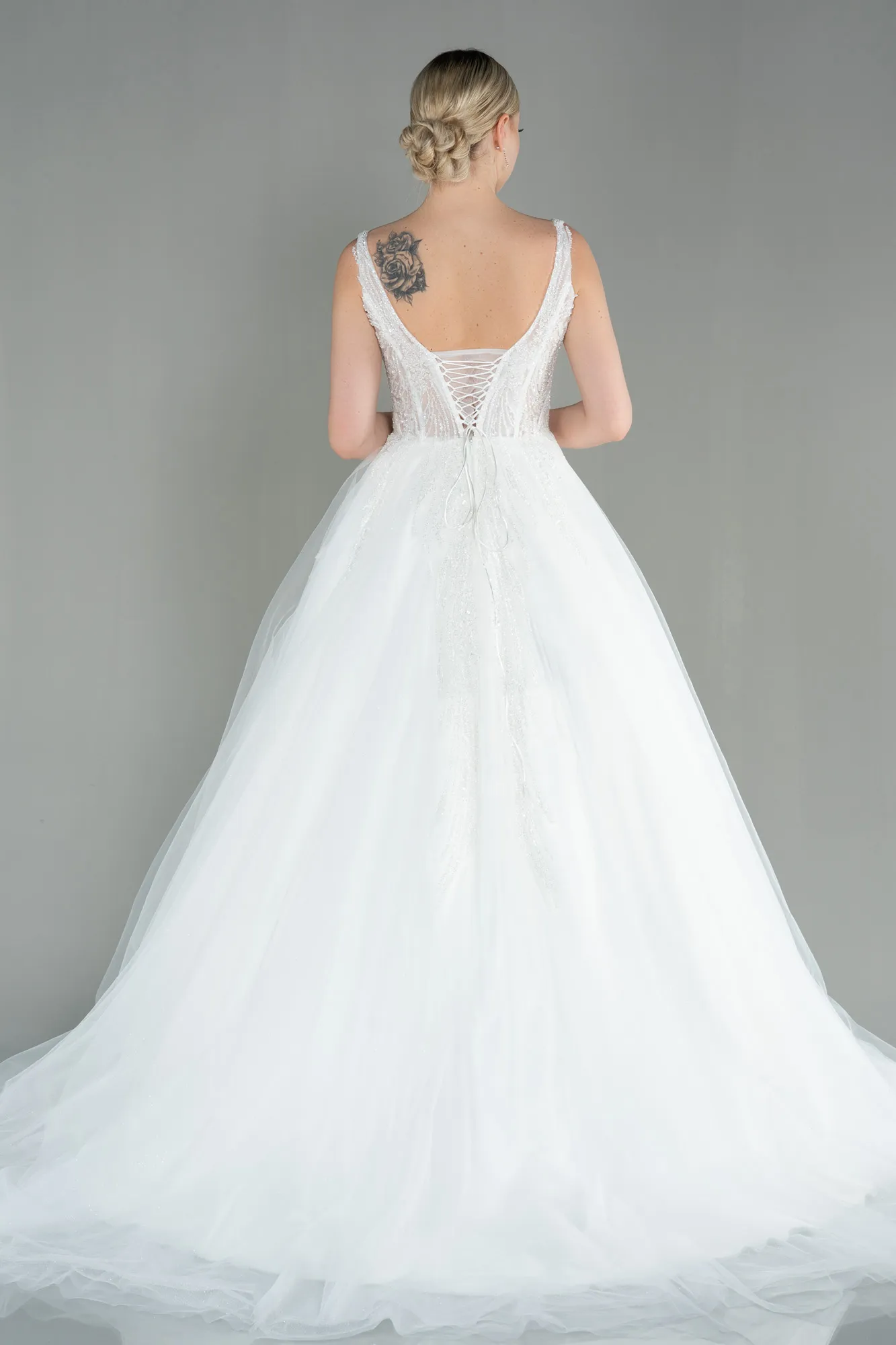 Ecru-Wedding Dress ABG001