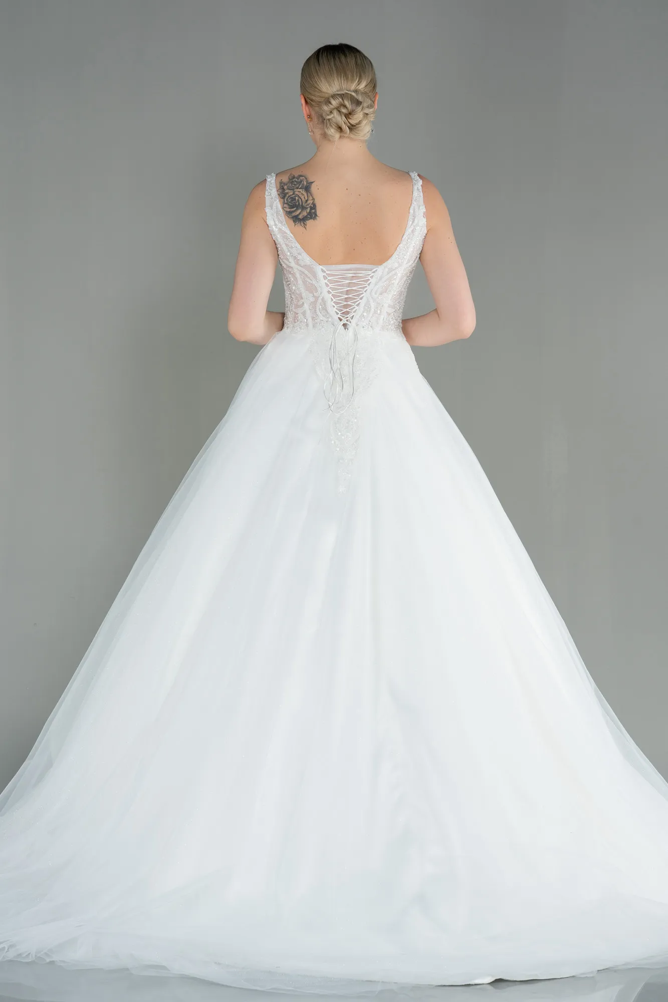 Ecru-Wedding Dress ABG002