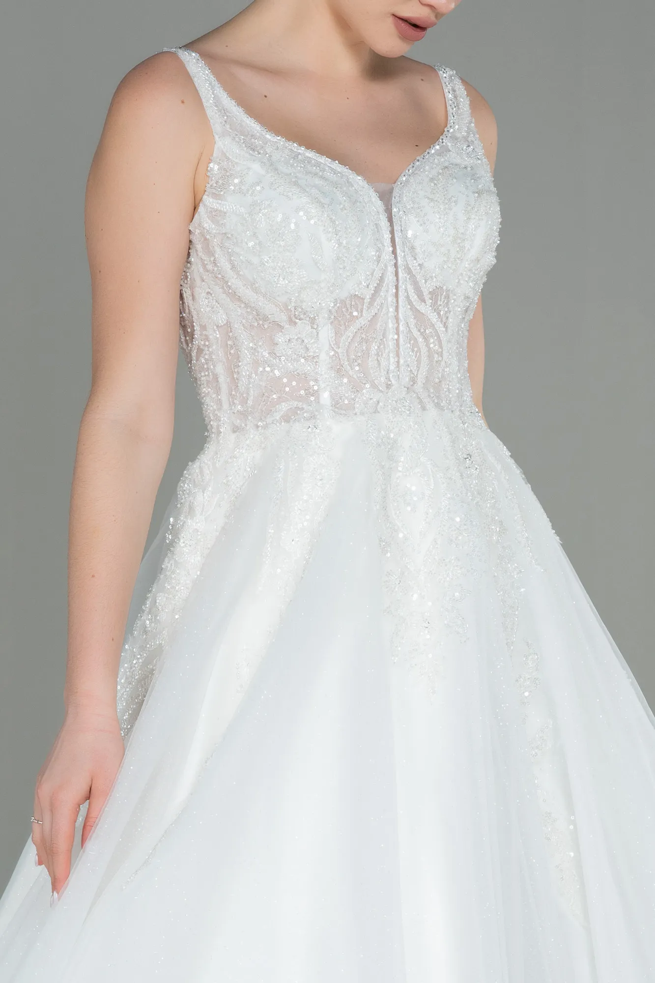 Ecru-Wedding Dress ABG002