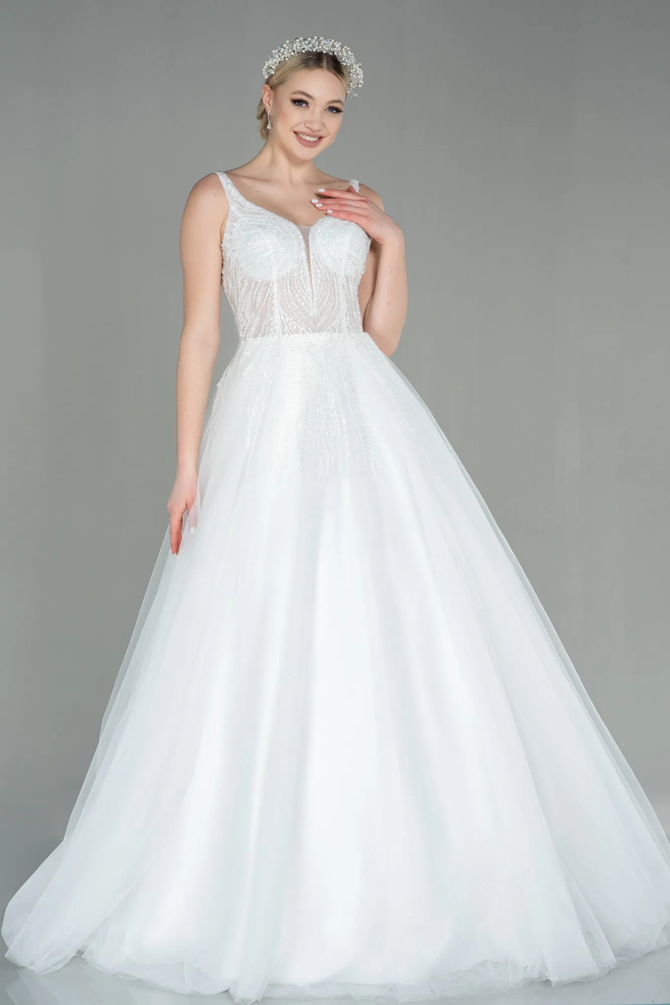 Ecru-Wedding Dress ABG003