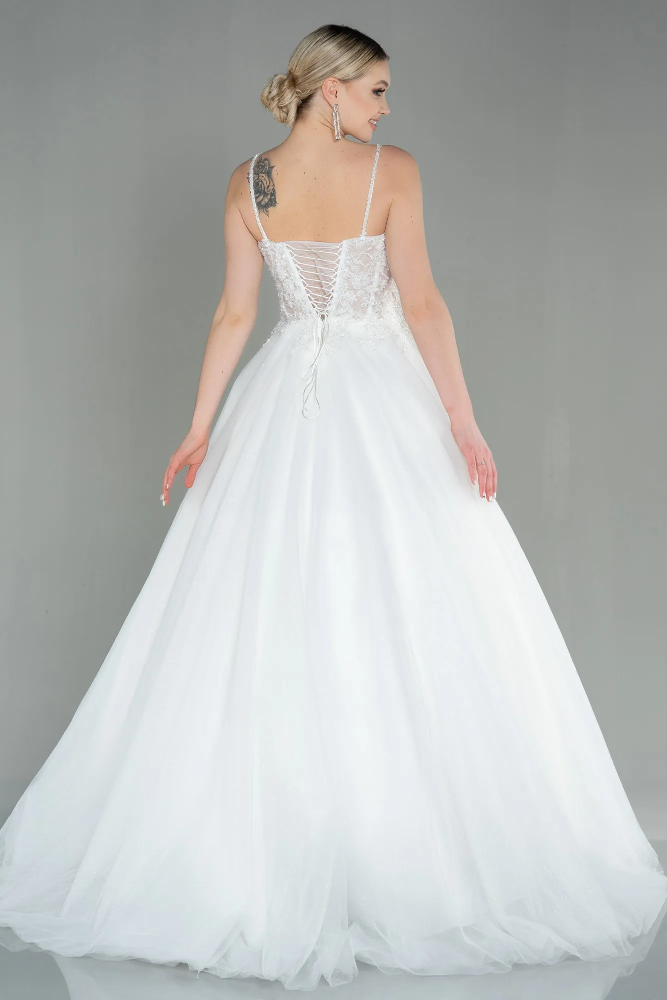 Ecru-Wedding Dress ABG004