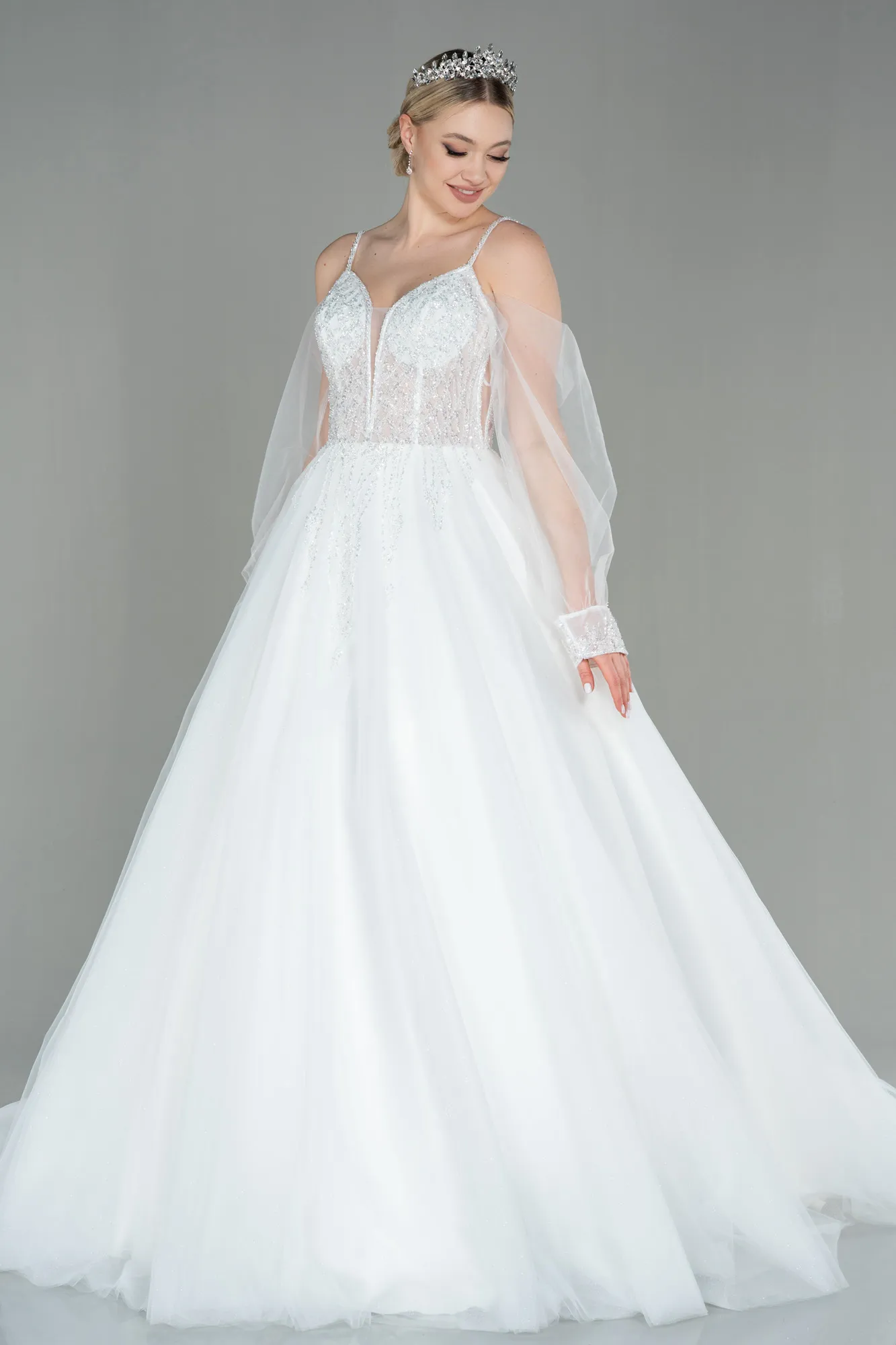 Ecru-Wedding Dress ABG006