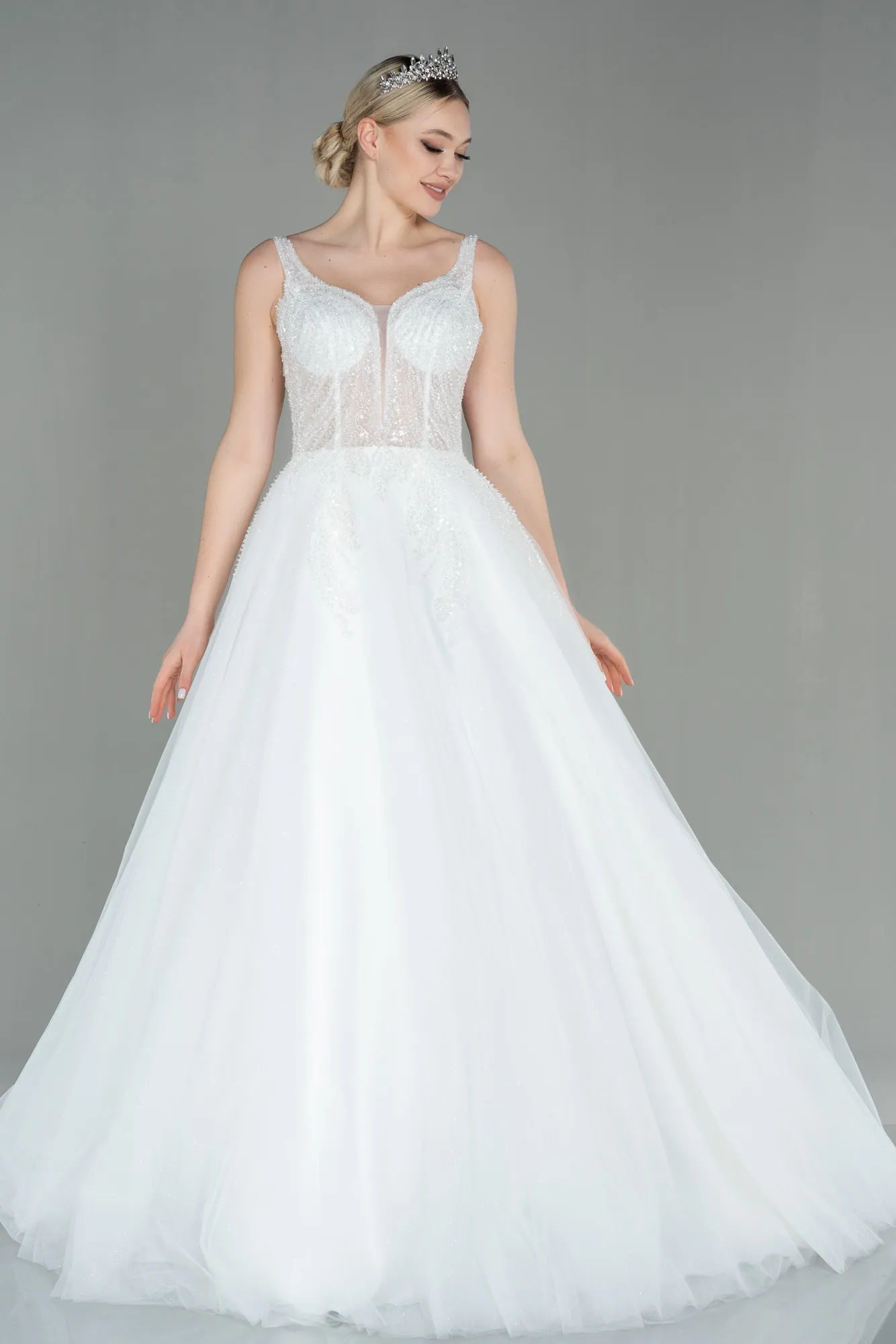 Ecru-Wedding Dress ABG007