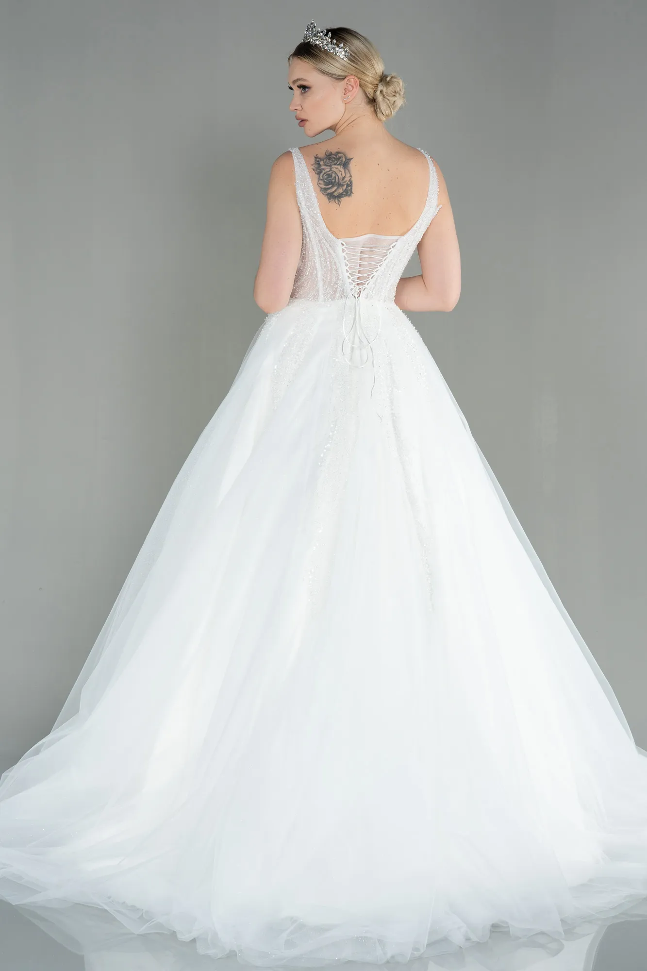 Ecru-Wedding Dress ABG007