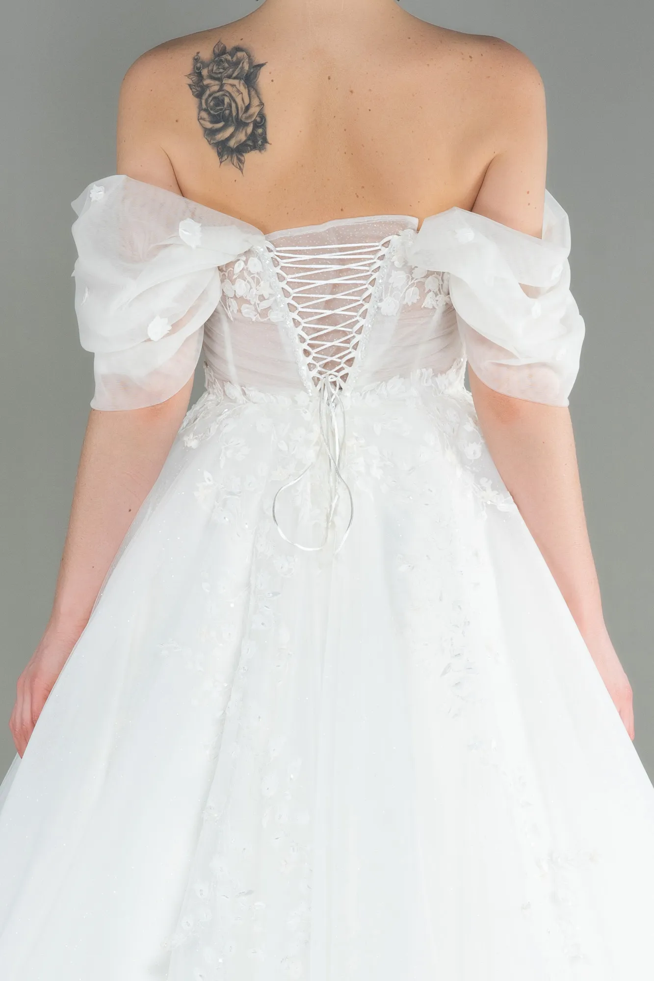 Ecru-Wedding Dress ABG008