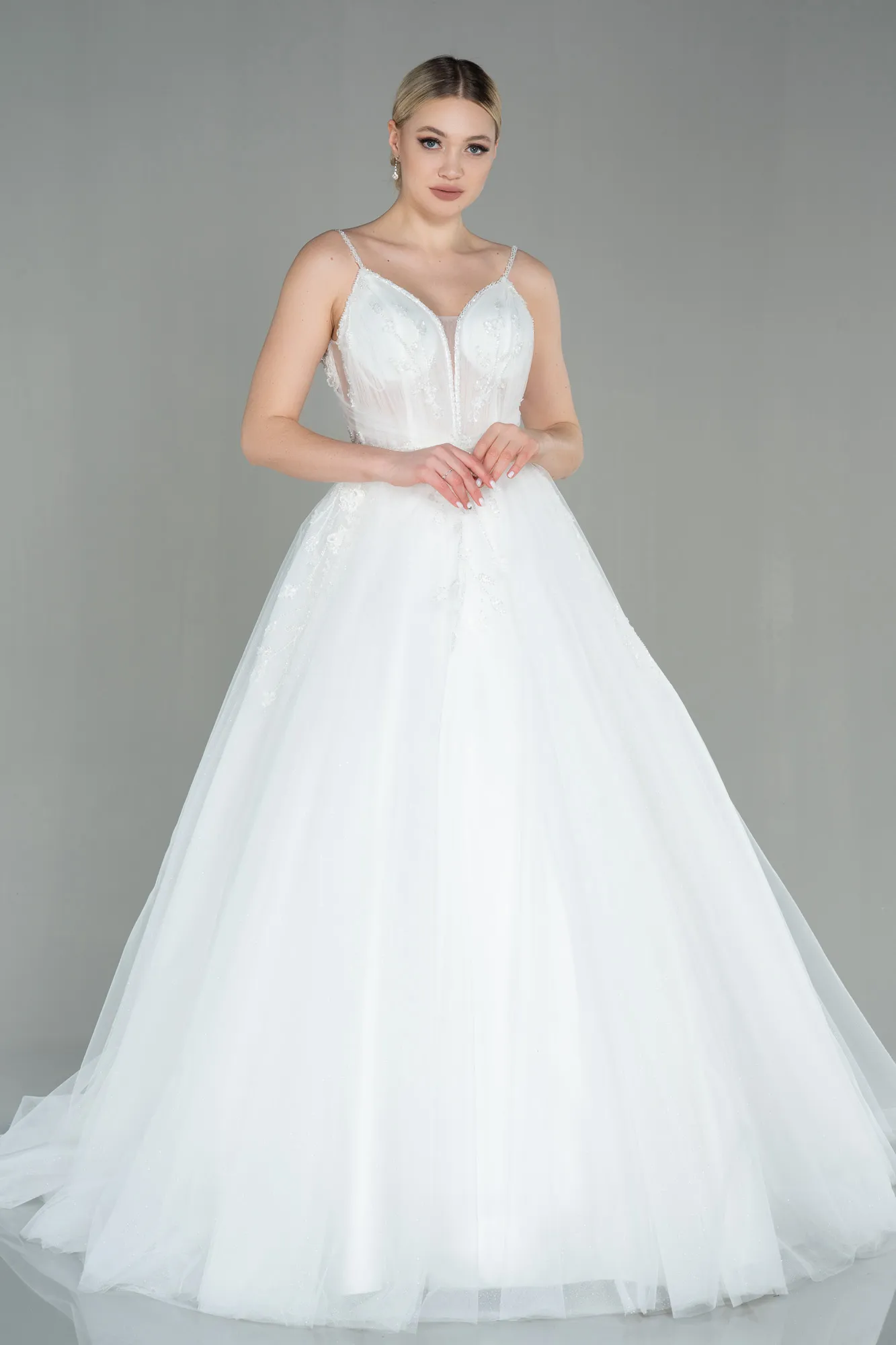 Ecru-Wedding Dress ABG010