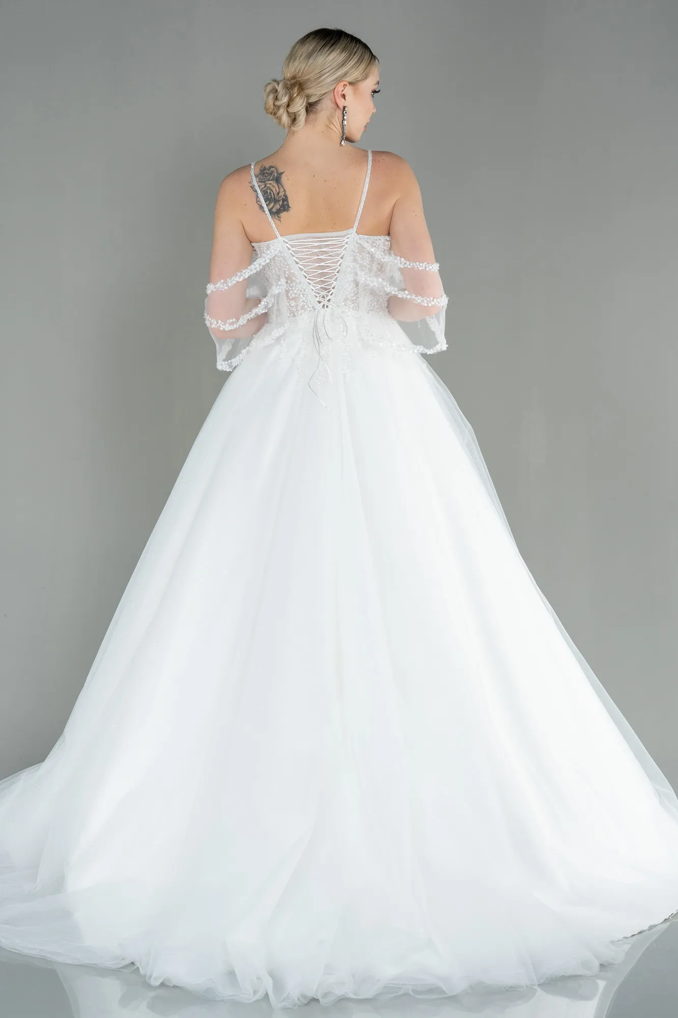 Ecru-Wedding Dress ABG013