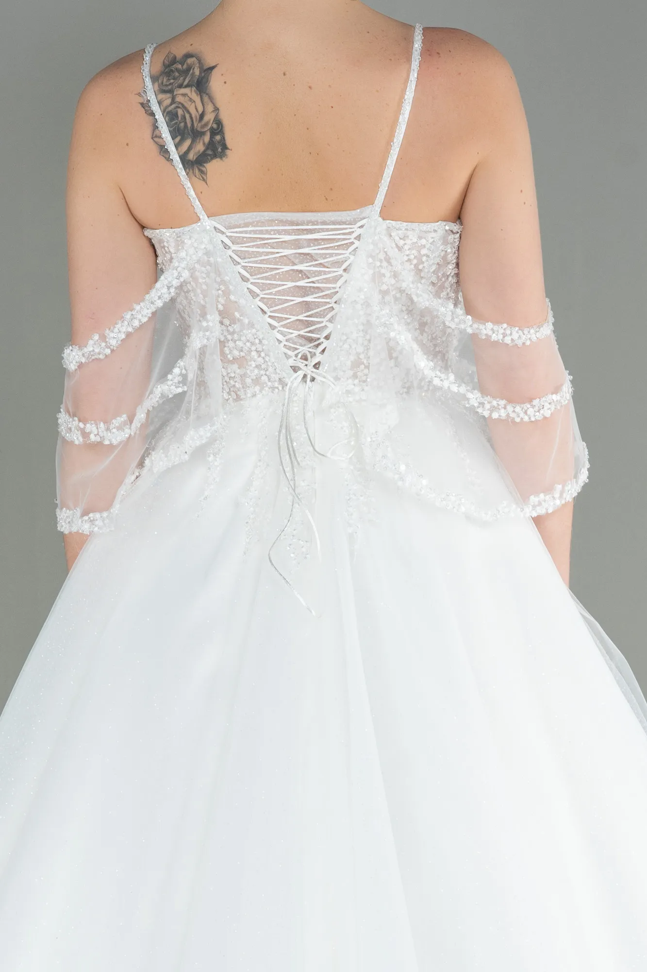 Ecru-Wedding Dress ABG013